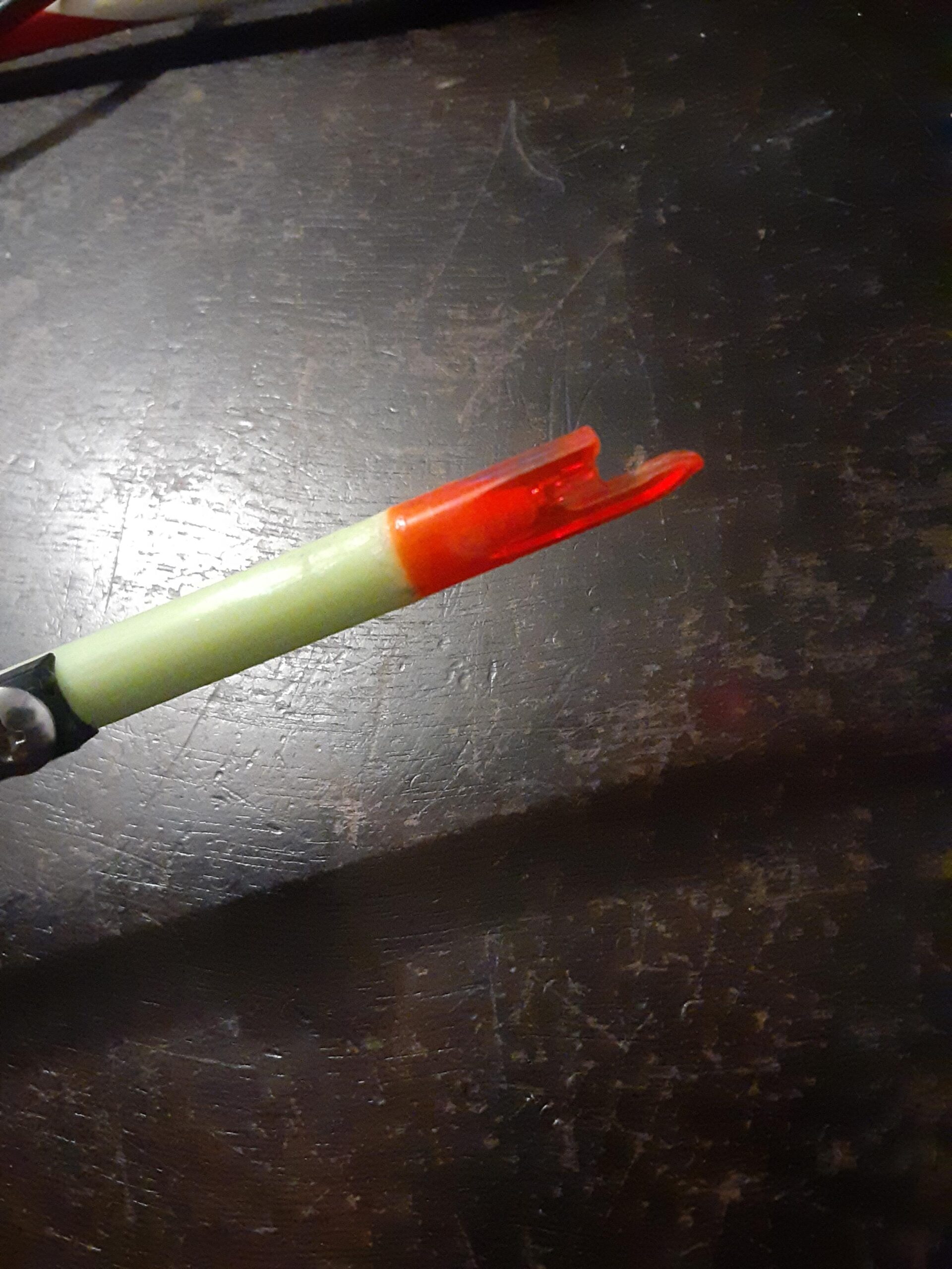 AMS Bowfishing A203-FLO Fluorescent Green Fiberglass Arrow, Chaos FX Point & Safety Slide Customer Review AMS Bowfishing A203-FLO Fluorescent Green Fiberglass Arrow, Chaos FX Point & Safety Slide - Customer Photo 1