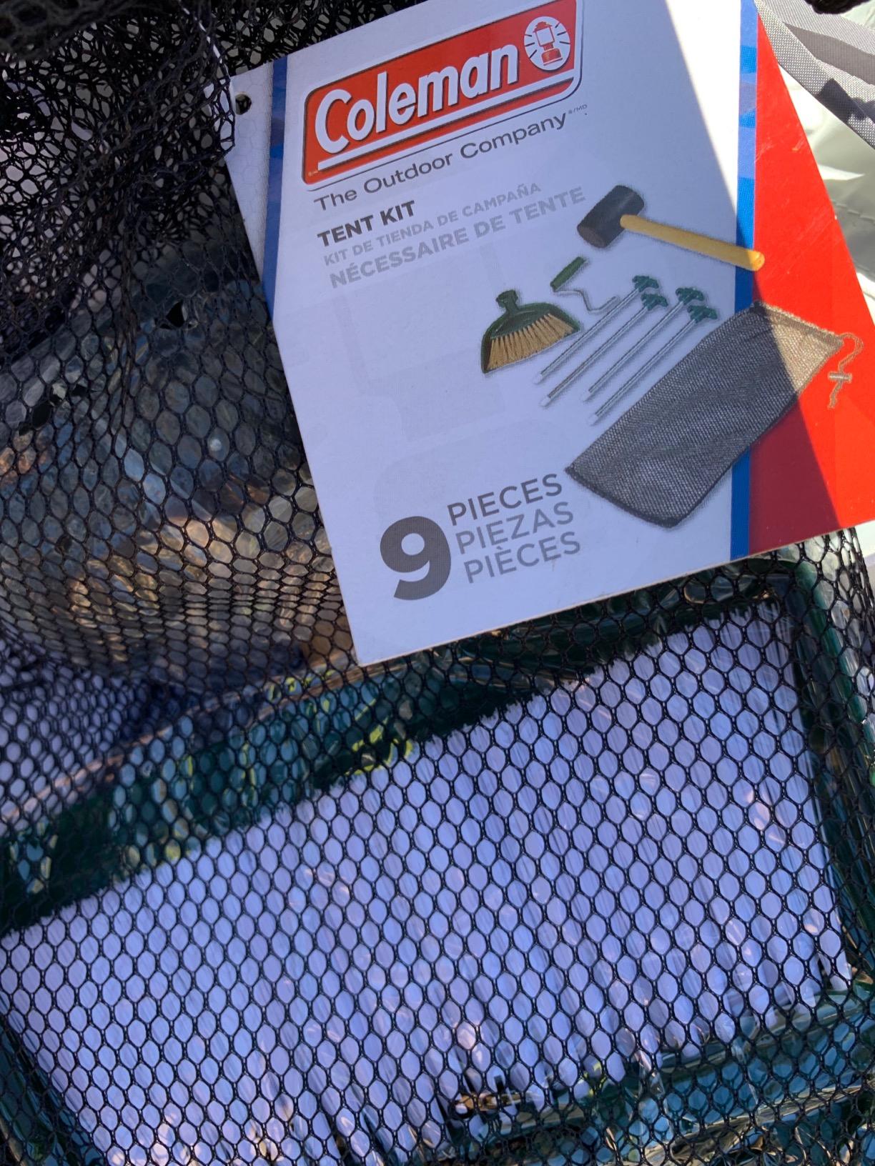 Coleman Premium Camping Tent Kit: Steel Tent Pegs, Rubber Mallet, Broom and Dustpan, Stake Puller, Includes Carry Bag - Customer Photo 2