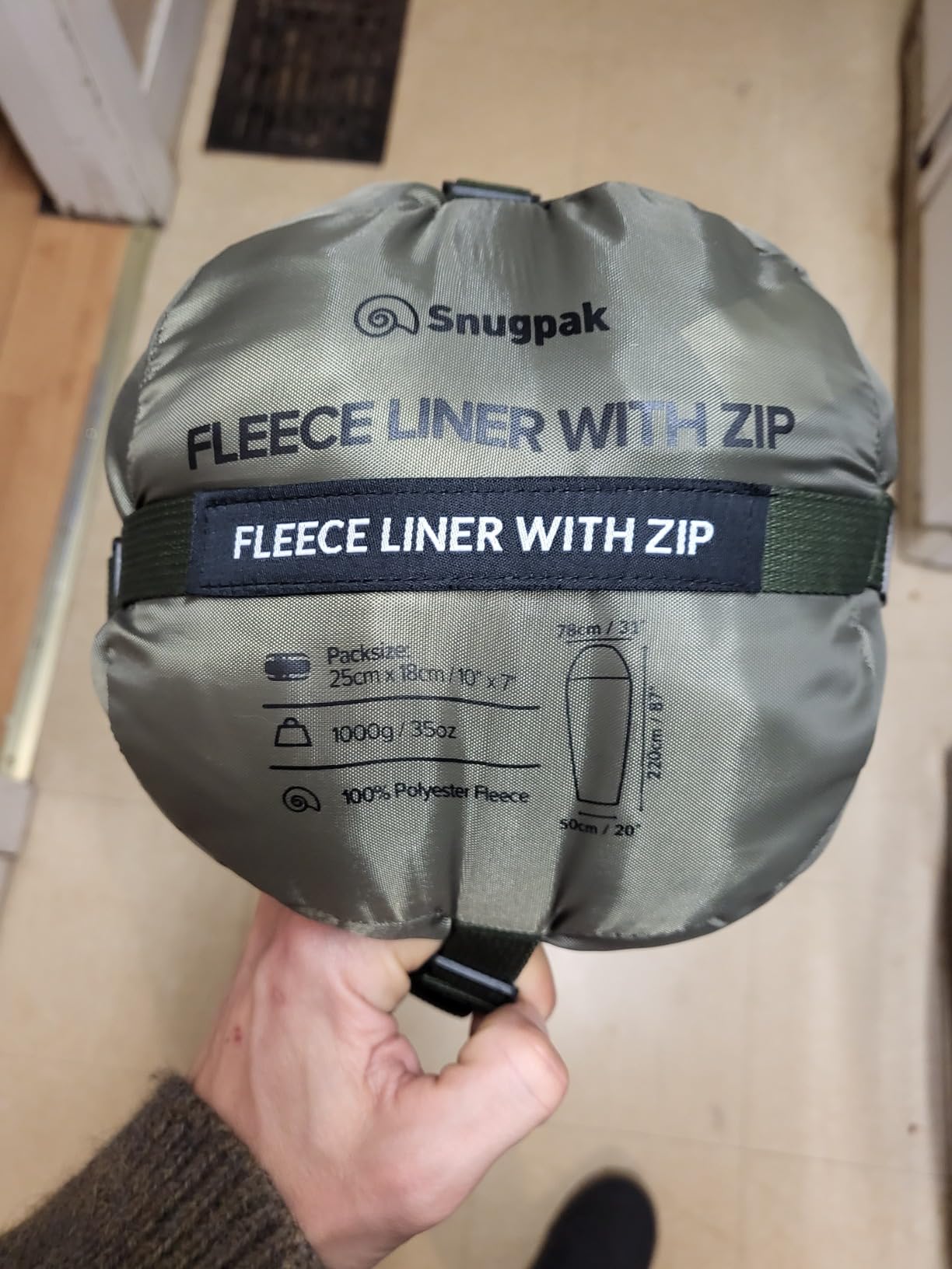 Snugpak Fleece Sleeping Bag Liner with Side Zip - Customer Photo 2