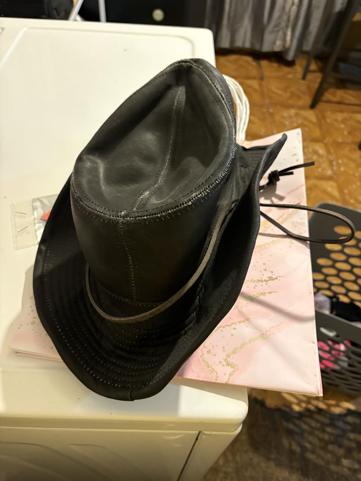 Dorfman Hat Co. Weathered Outback Hat with Chin Cord - Customer Photo 2