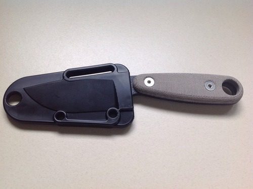 ESEE Knives Izula-II Fixed Blade Knife, Micarta Handle, Molded Sheath, Clip Plate (Black) - Customer Photo 2