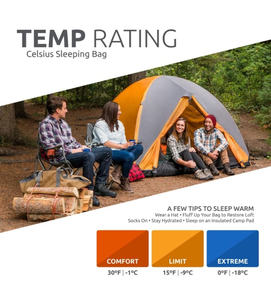 Teton Celsius Regular, 25F, 20F, 0F Degree Sleeping Bags, All Weather Bag for Adults and Kids, Camping Made Easy and Warm, Travel Sack Included - Customer Photo 4