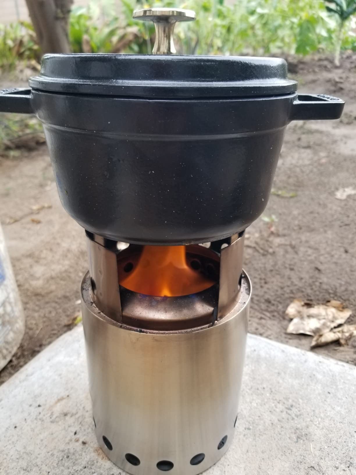 Solo Stove Titan Camping Stove Portable Stove for Backpacking and Outdoor Cooking Great Stainless Steel Camping Backpacking Stove Compact Wood Stove Design-No Batteries or Liquid Fuel Canisters Needed - Customer Photo 4