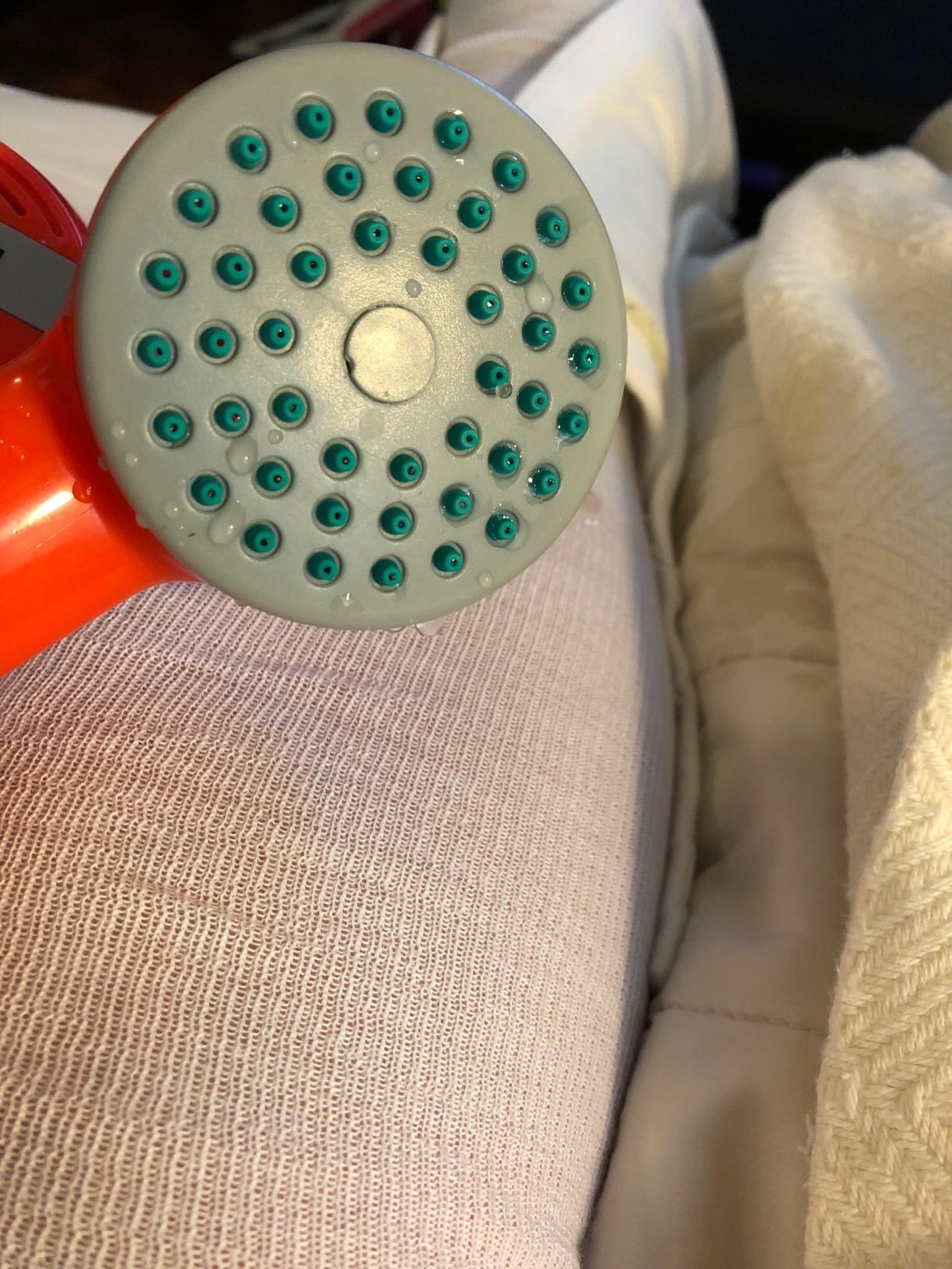 Ivation Portable Outdoor Shower, Battery Powered - Compact Handheld Rechargeable Camping Showerhead - Pumps Water from Bucket Into Steady, Gentle Shower Stream - Customer Photo 1