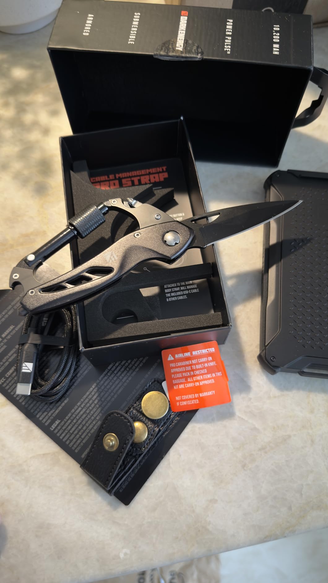 Dark Energy Poseidon Pro Indestructible Portable Charger | 10,000 mAh High Capacity | Fast Charging USB-C and USB-A Ports, Ultra-Durable Armor Flex, IP68 Waterproof, Made for Adventures Off The Grid - Customer Photo 1