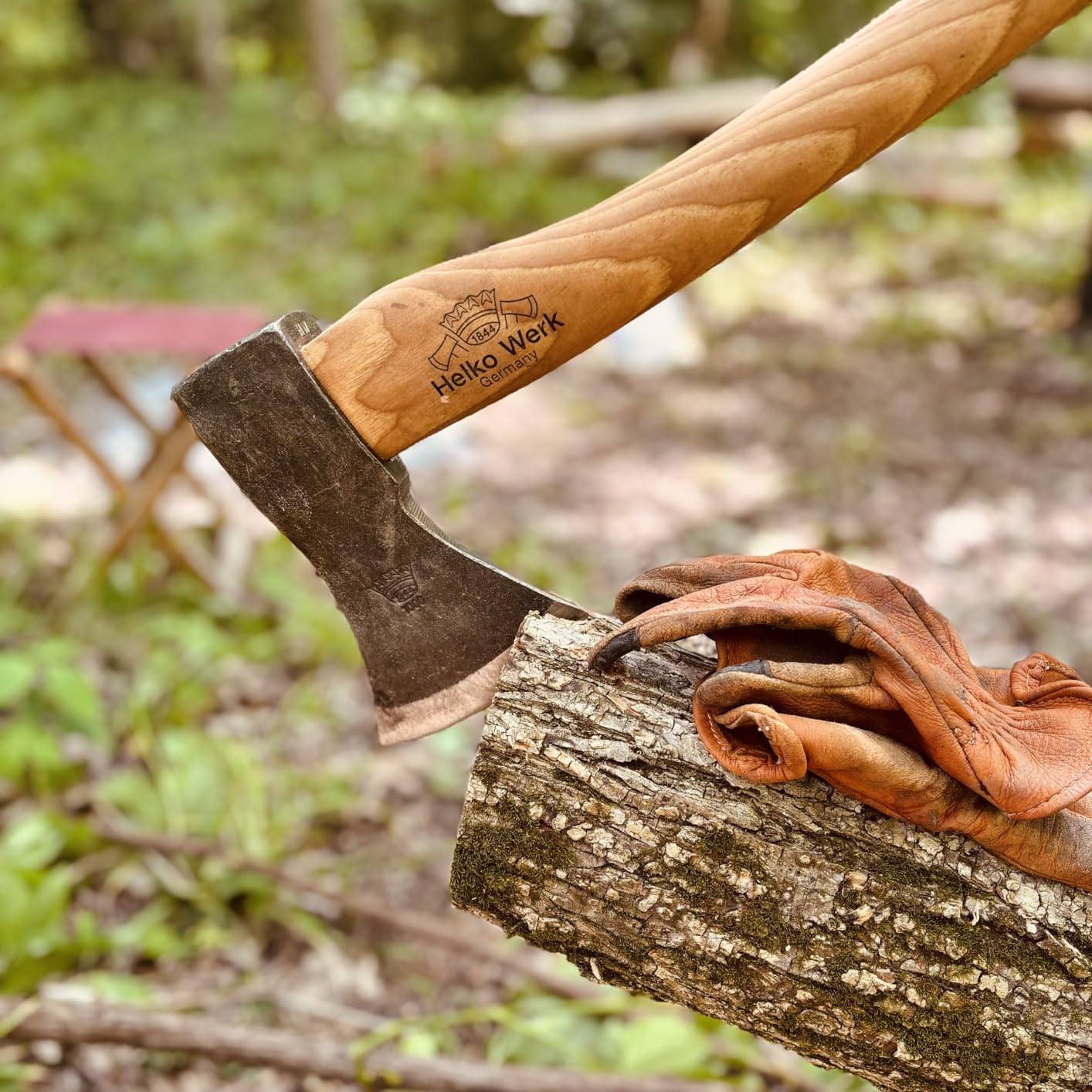 1844 Helko Werk Germany Traditional Rheinland Hatchet - Made in Germany Camping and Bushcraft Hatchets, Backpacking Handmade German Small Axe - Head 1.25 lbs, Handle 14 in. (Rheinland Hatchet) #11326 - Customer Photo 1