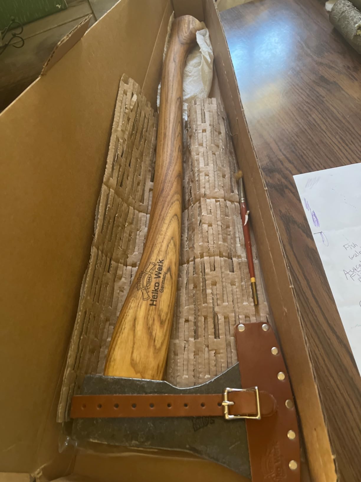 1844 Helko Werk Germany Traditional Rheinland Hatchet - Made in Germany Camping and Bushcraft Hatchets, Backpacking Handmade German Small Axe - Head 1.25 lbs, Handle 14 in. (Rheinland Hatchet) #11326 - Customer Photo 2