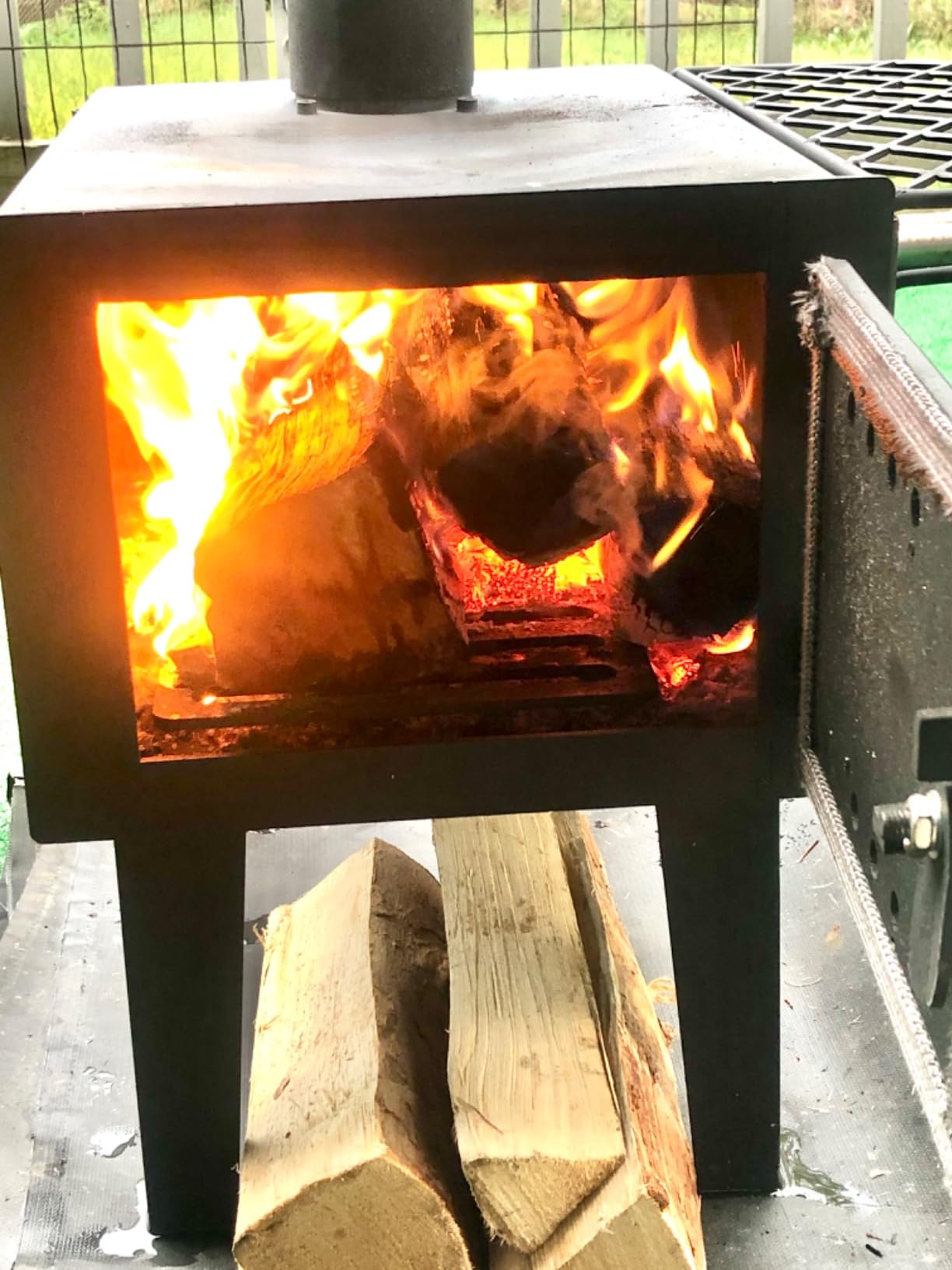 Guide Gear Outdoor Wood Burning Stove; Portable with Chimney Pipe for Cooking and Camping - Customer Photo 1