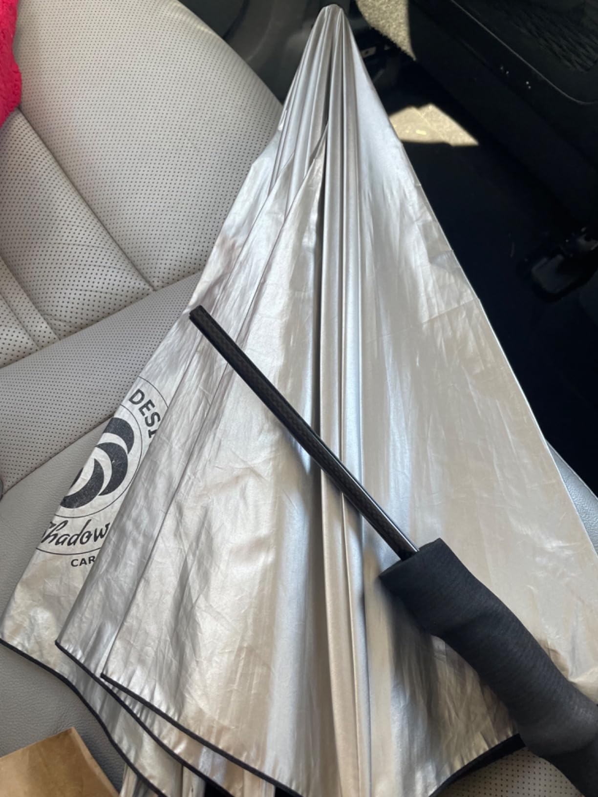 Six Moon Designs Base Silver Shadow - Ultralight, Hiking Umbrella - 8.9 OZ - 252 G For Ultimate Sun and Rain Protection - Perfect for Trekking Adventures or Travel. - Customer Photo 3