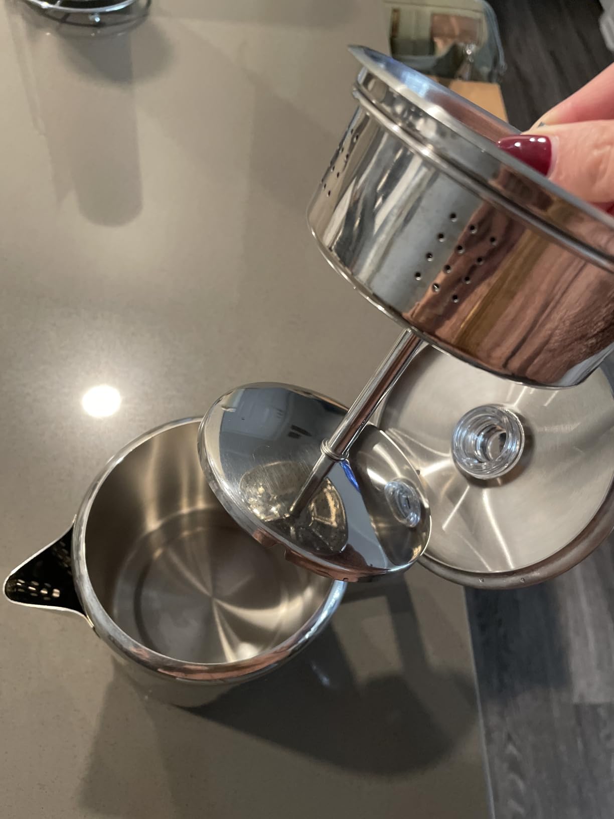 COLETTI Bozeman Percolator Coffee Pot — NO Aluminum or Plastic [9 cup] - Customer Photo 2