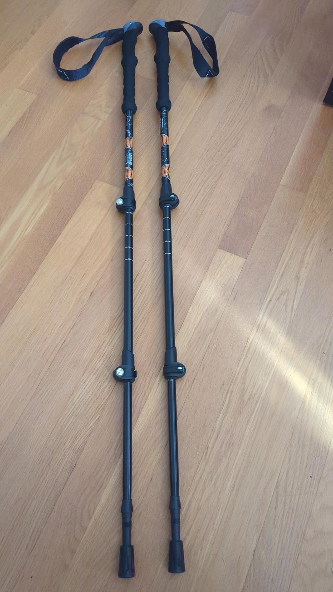 Cascade Mountain Tech Lightweight Aircraft-Grade Aluminum Trekking Poles with Extended Down Grip Plus Tip Kit - Customer Photo 1