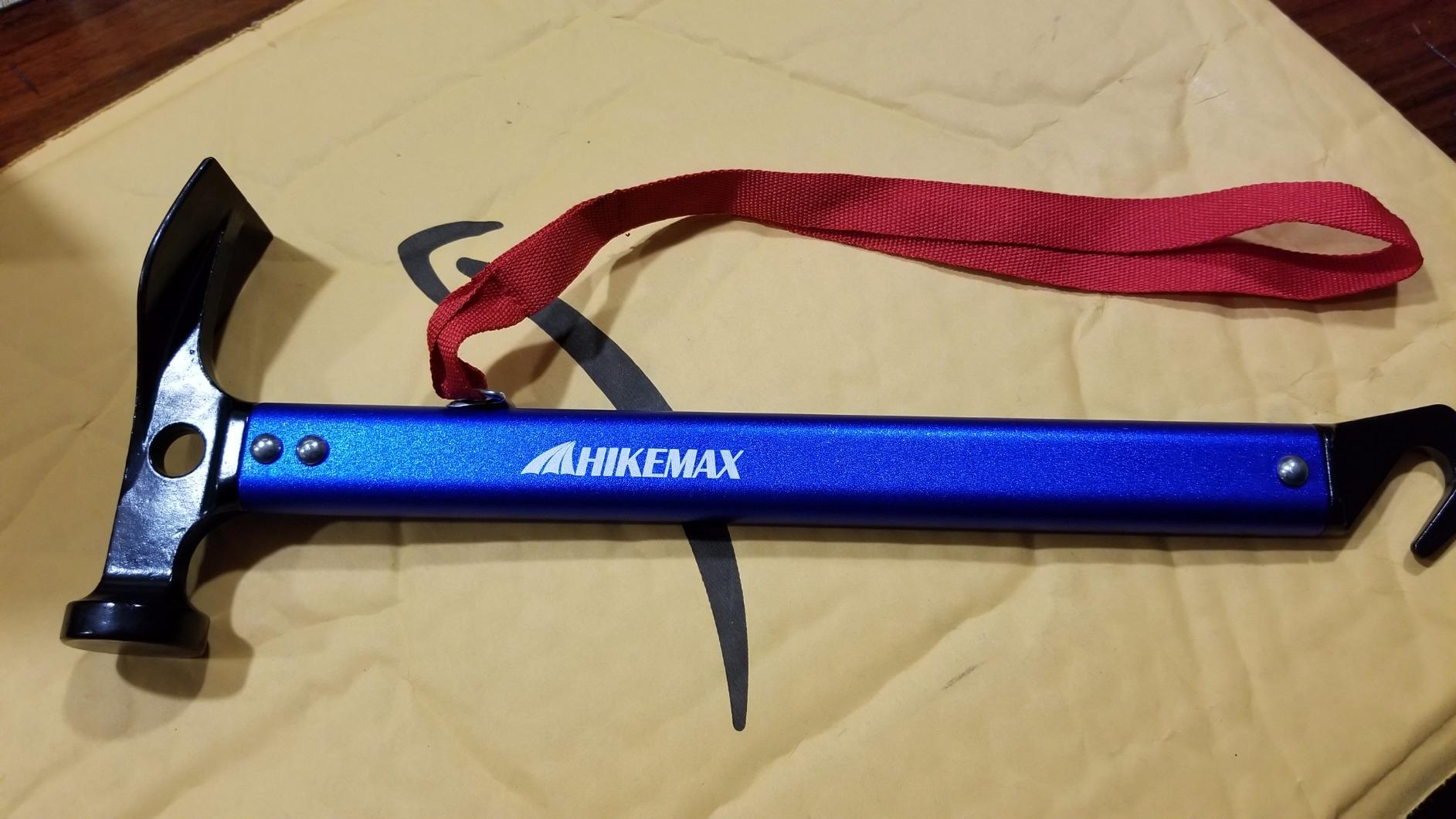 Hikemax Lightweight Outdoor Camping Hammer Aluminum Tent Hammer with Tent Stake Remover, 13-Ounce, Red - Customer Photo 2