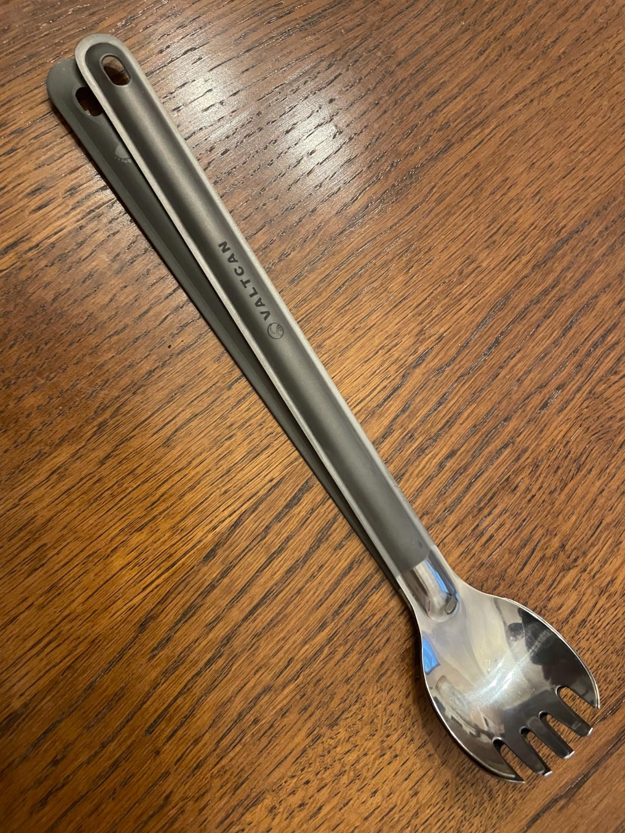 TOAKS Titanium Long Handle Spork with Polished Bowl - Customer Photo 1