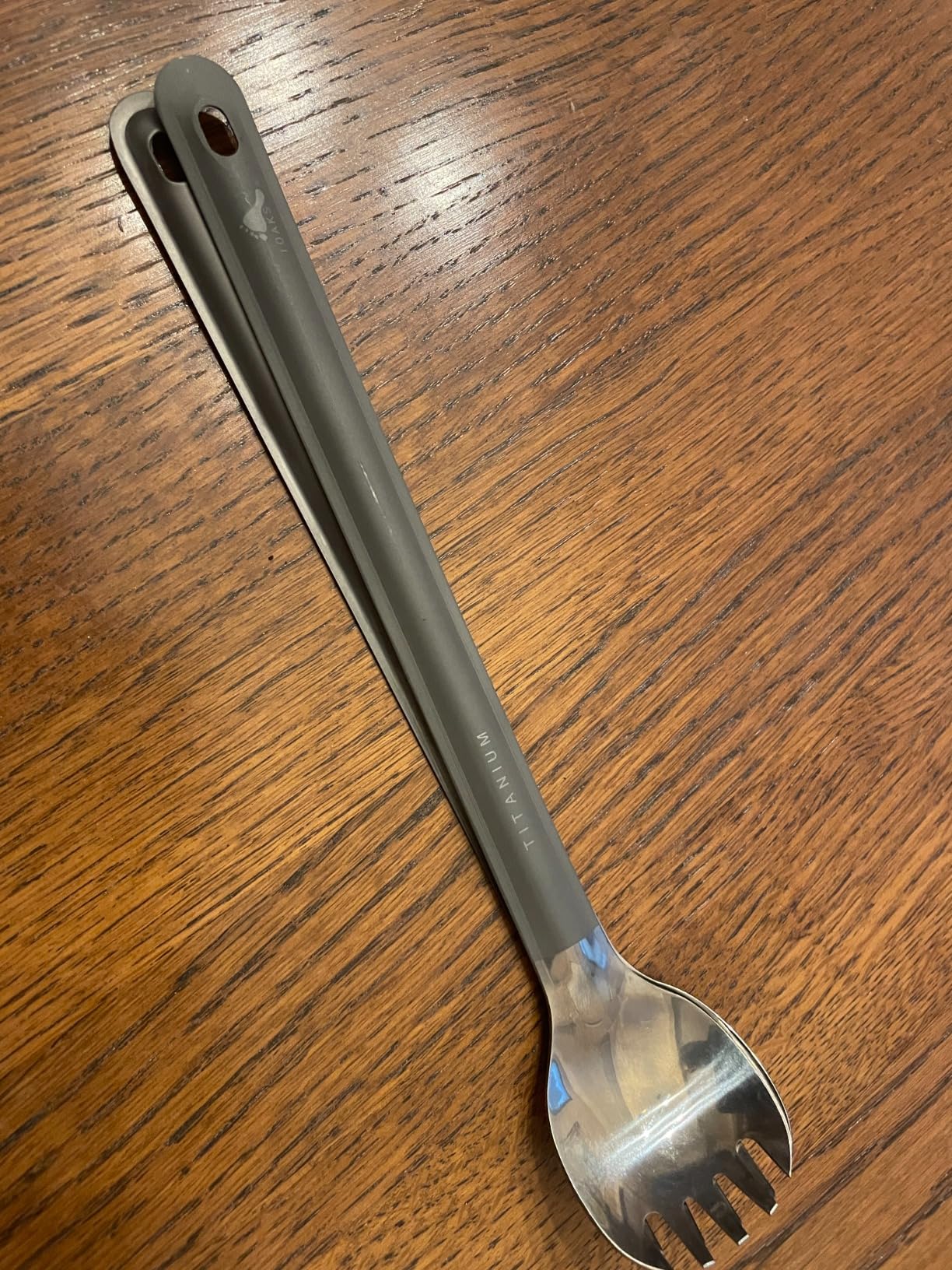 TOAKS Titanium Long Handle Spork with Polished Bowl - Customer Photo 2