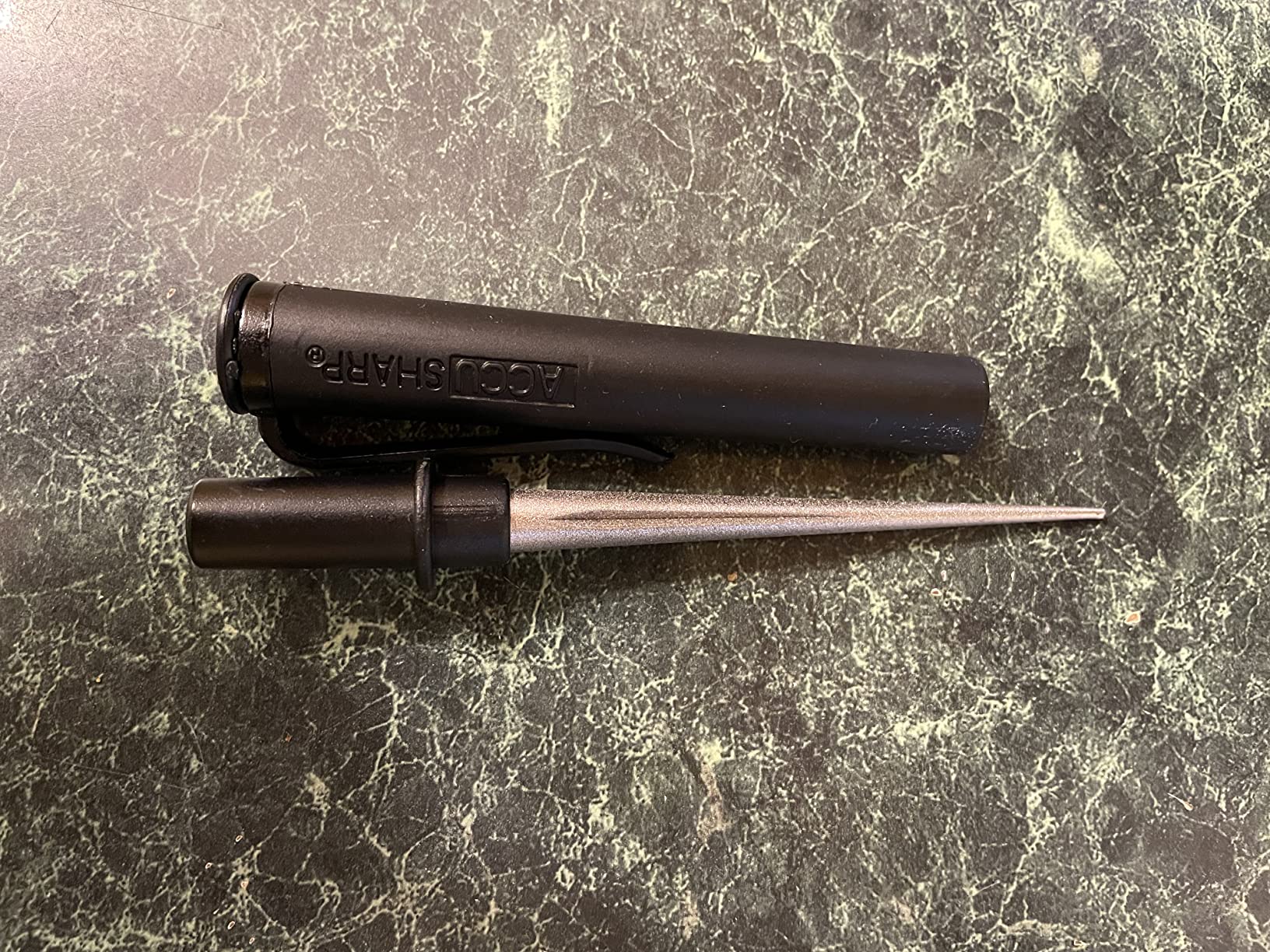 AccuSharp Diamond Compact Tapered Rod Sharpener, Portable Knife & Tool Sharpener for Serrated Blades, Fillet Knives & Fish Hooks, Knife Honing Steel Rod - Customer Photo 2