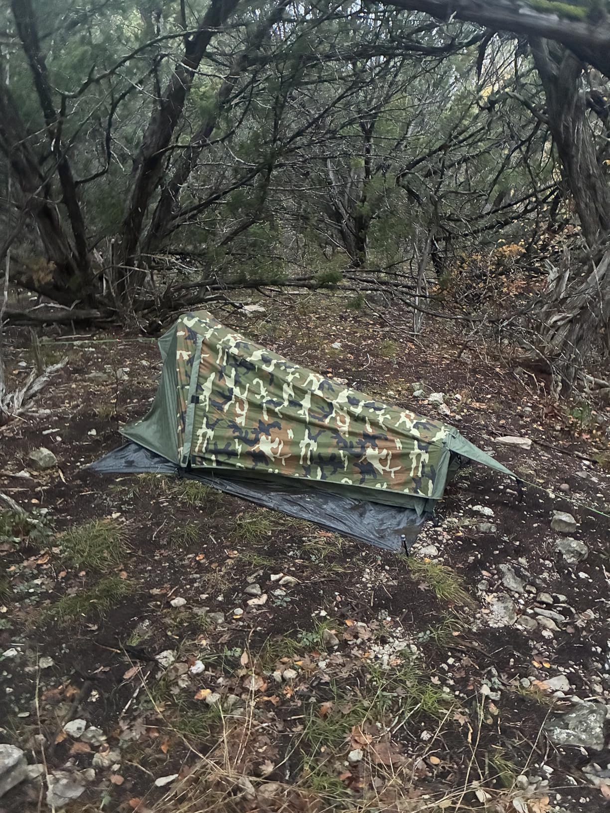 GEERTOP Ultralight Bivy Tent for 1 Person 3 Season Waterproof Single Person Backpacking Tent for Camping Hiking Backpack Travel Outdoor Survival Gear - Customer Photo 1