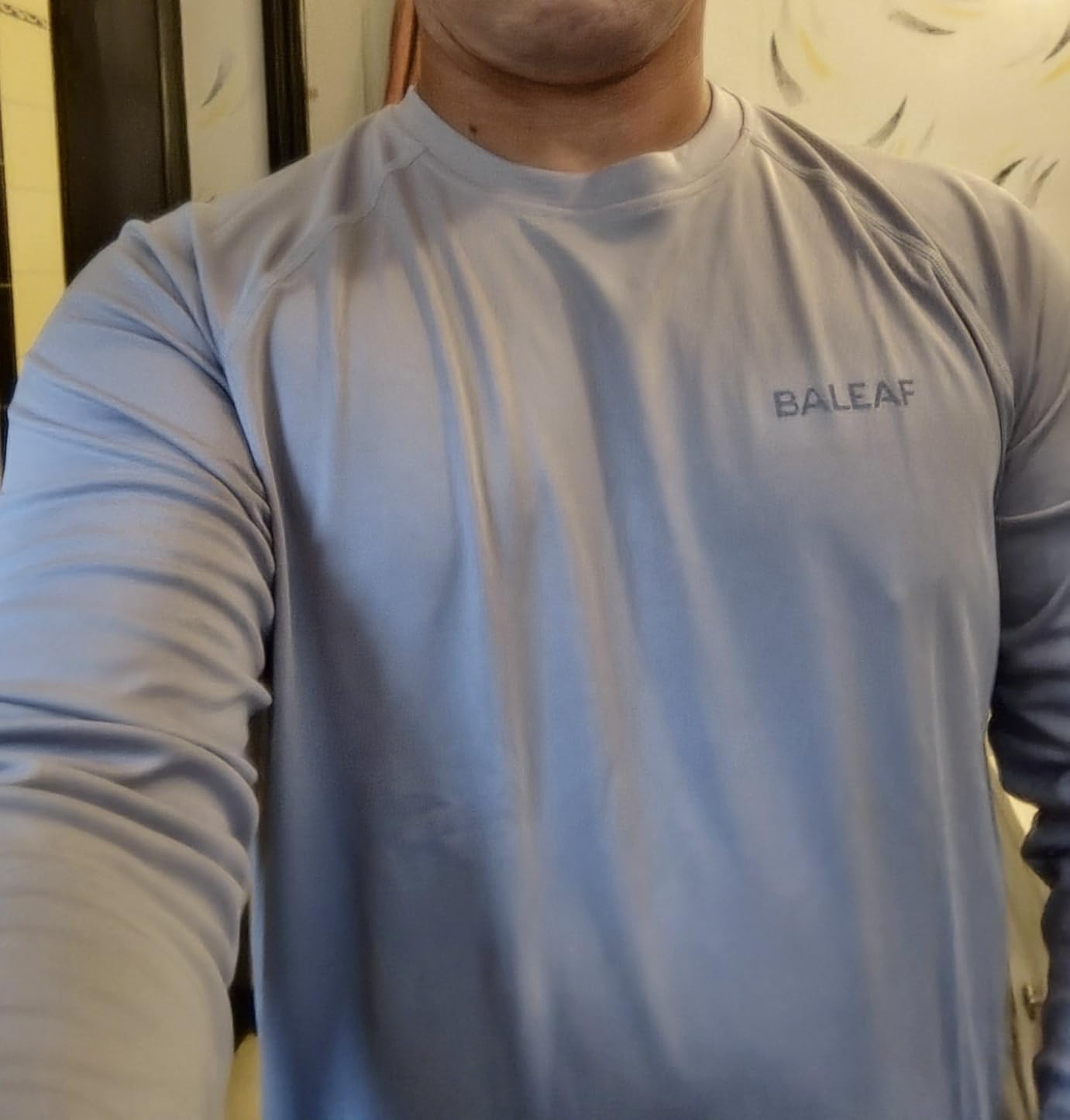 baleaf Men's Sun Protection Shirts UV SPF UPF 50+ Long Sleeve Rash Guard Fishing Running Quick Dry Lightweight - Customer Photo 3