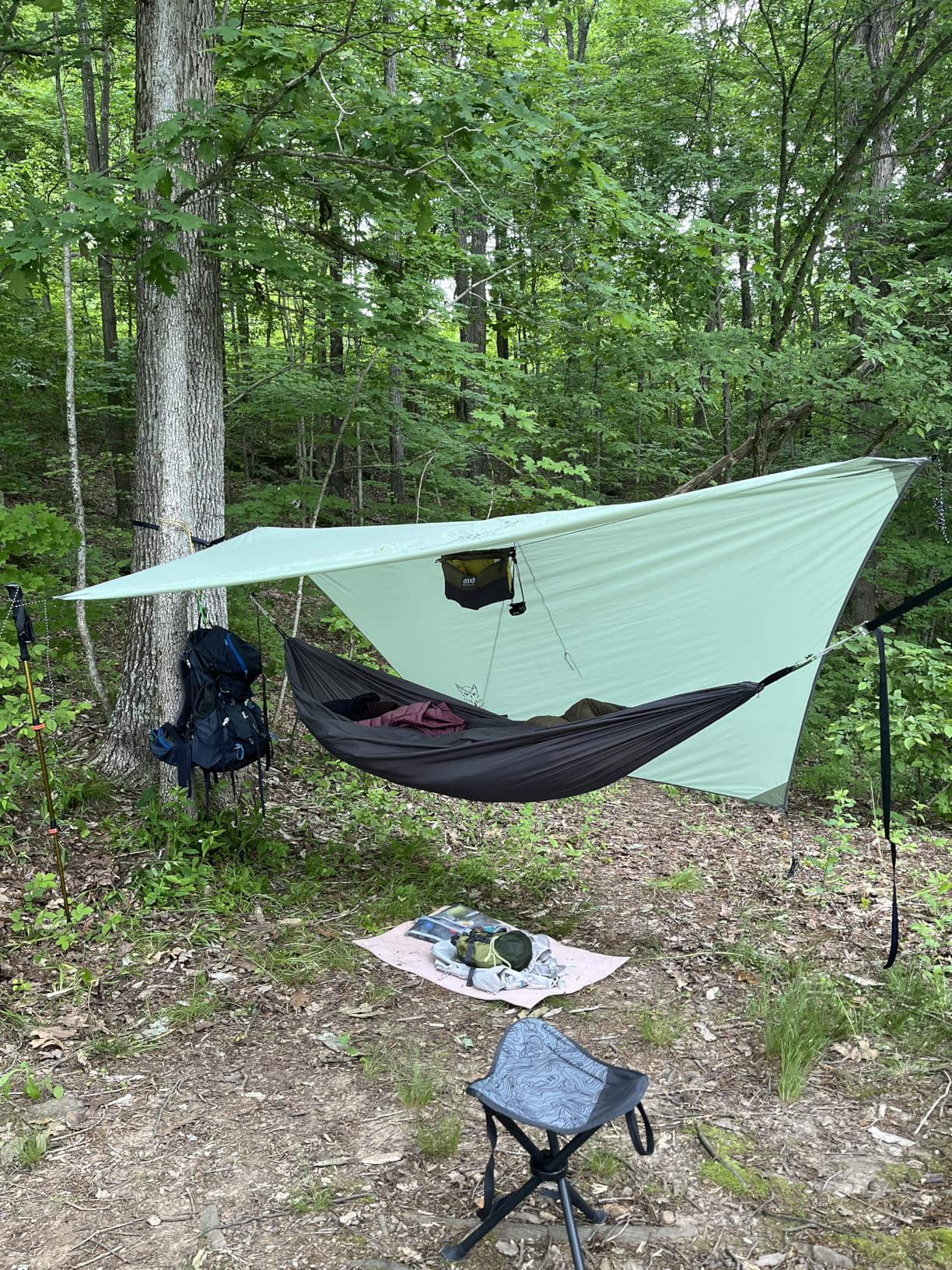 Wise Owl Outfitters Hammock Rain Fly – Waterproof Camping Tarp Cover with Tent Stakes & Carry Bag, Ultralight Shelter for Backpacking & Outdoor Shade - Customer Photo 2