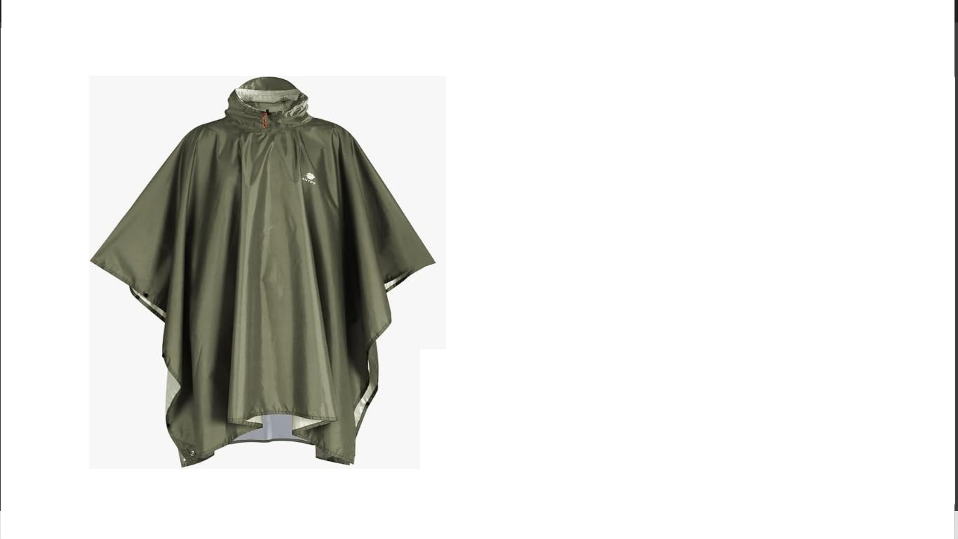 ANYOO Hooded Rain Poncho for Adults Waterproof Lightweight Rain Coat for Men Women Reusable Rain Jacket for Emergency Outdoor - Customer Photo 5