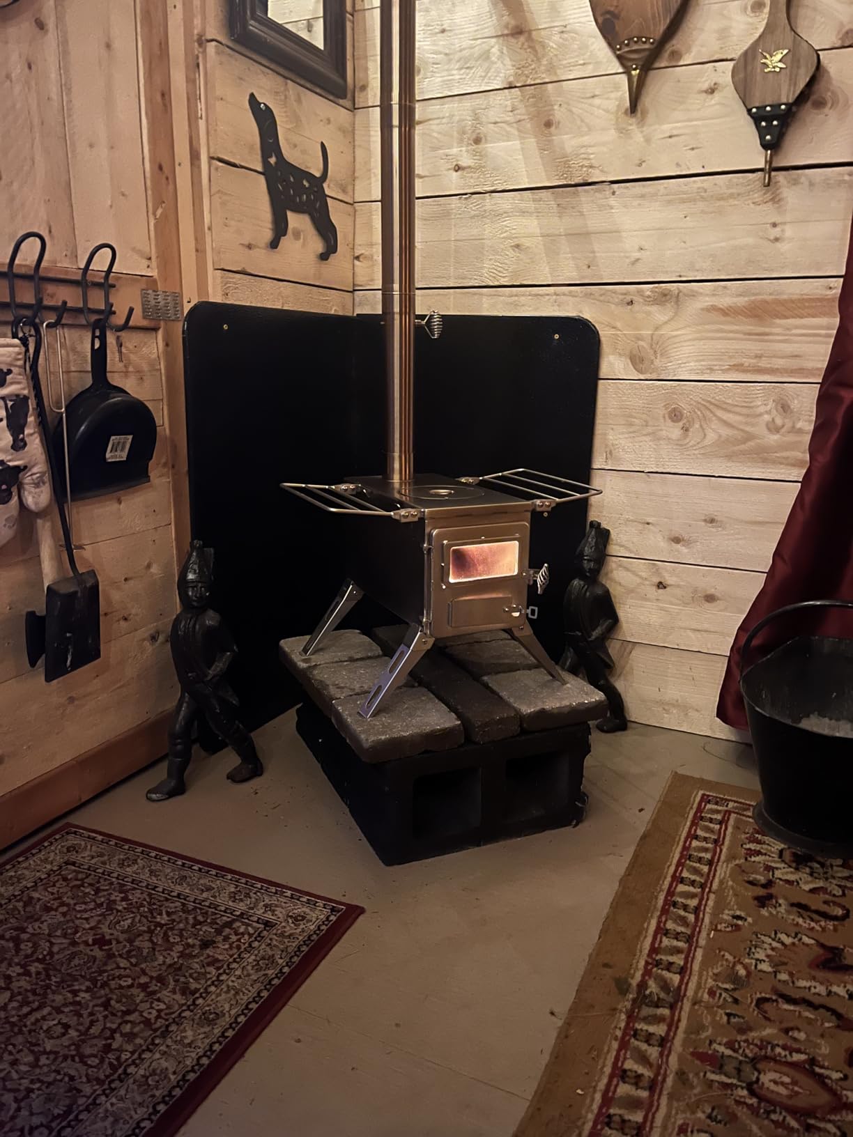 Winnerwell Nomad Medium Tent Stove | Tiny Portable Wood Burning Stove for Tents, Shelters, and Camping | 800 Cubic Inch Firebox | Precision Stainless Steel Construction | Includes Chimney Pipe - Customer Photo 1