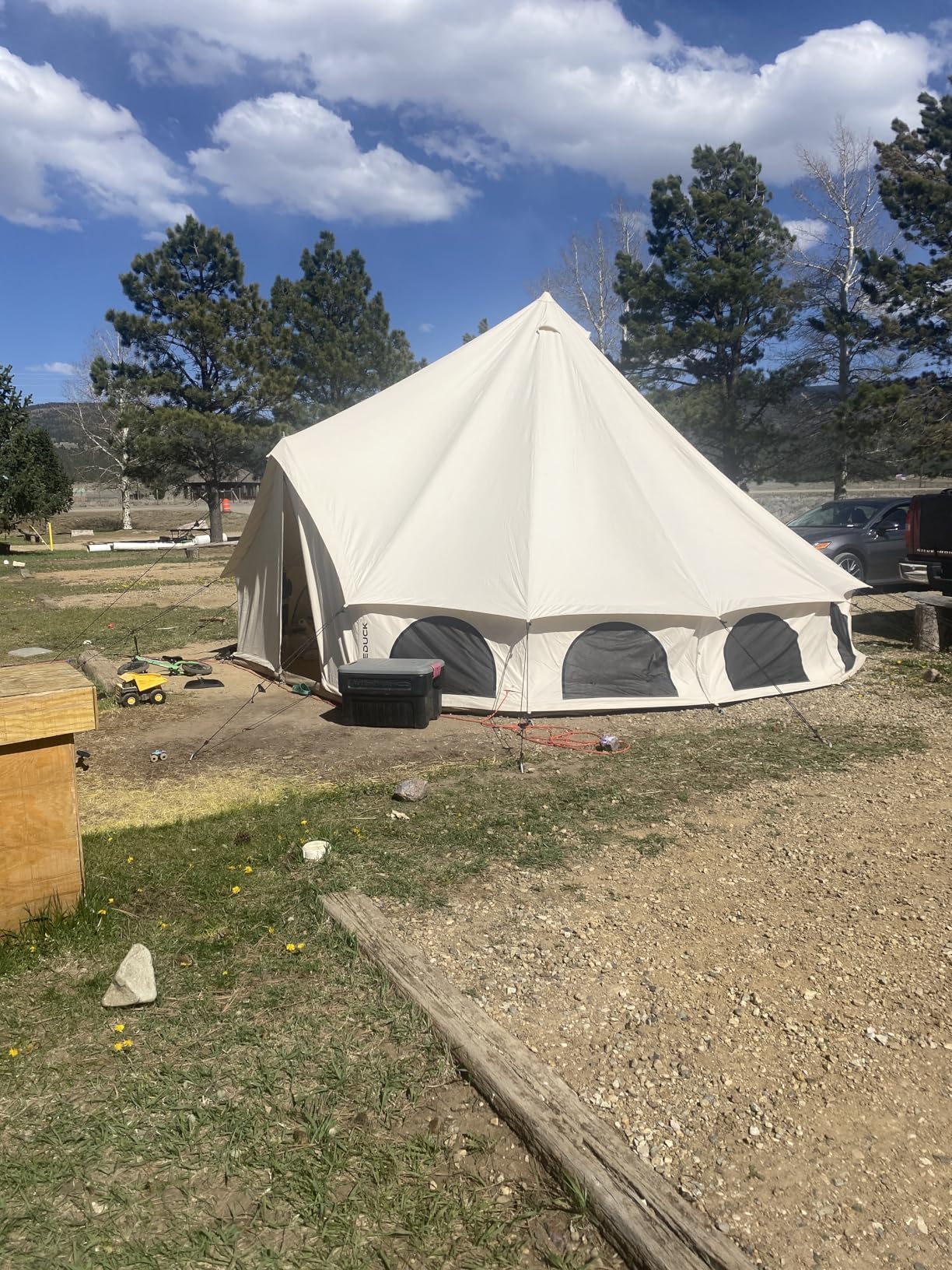 WHITEDUCK Avalon Canvas Bell Tent - Luxury All Season Tent for Camping & Glamping Made from Premium & Breathable 100% Cotton Canvas w/Stove Jack, Mesh - Customer Photo 2