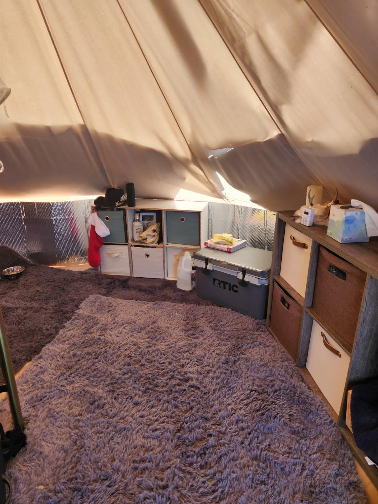 DANCHEL OUTDOOR B5PRO 4 Season Canvas Tent with Stove Jack Camping, Waterproof Bell Tent with AC Port Yurt All Year Living, Luxury Glamping for 8 Person Hunting Party, 20ft/6m - Customer Photo 4