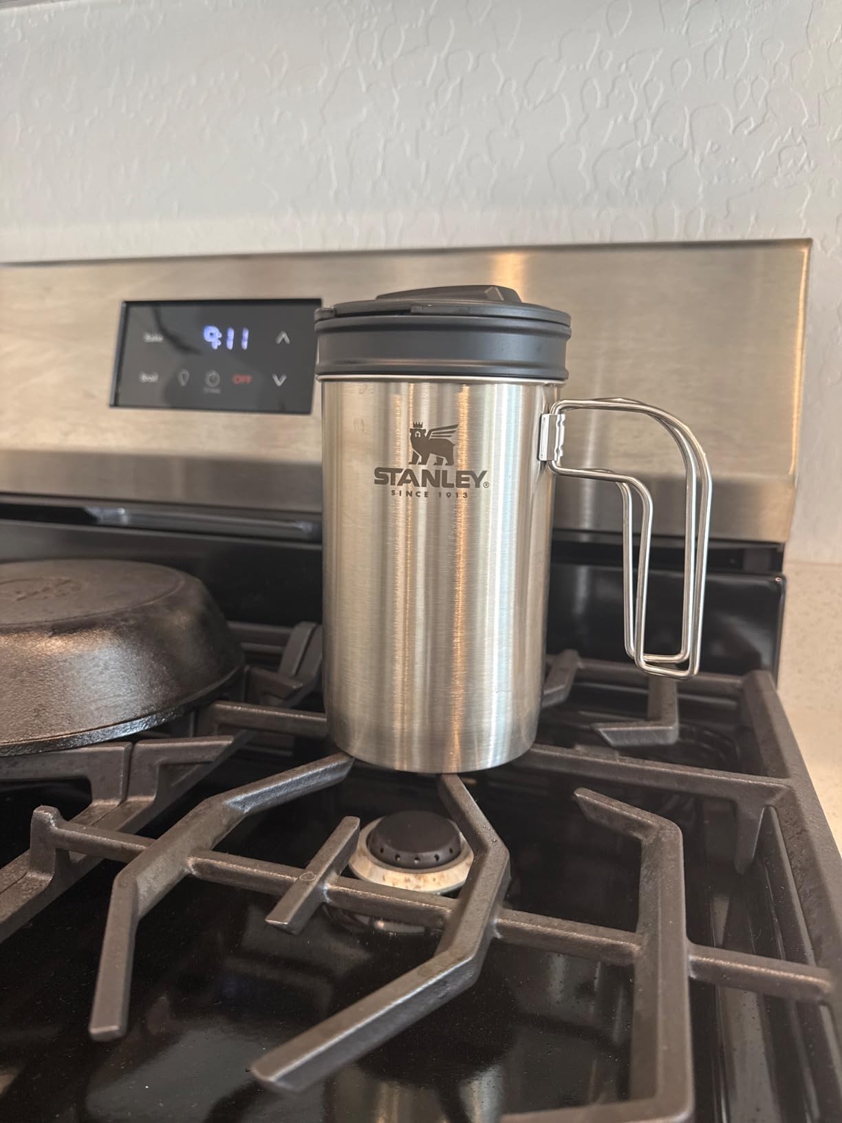 STANLEY All In One French Press Coffee Maker 32 oz | 5 Minute Brew, 4 Hours Hot | Mesh Filter for Coffee Grounds | Insulated Stainless Steel French Press | BPA-Free | Stainless - Customer Photo 2