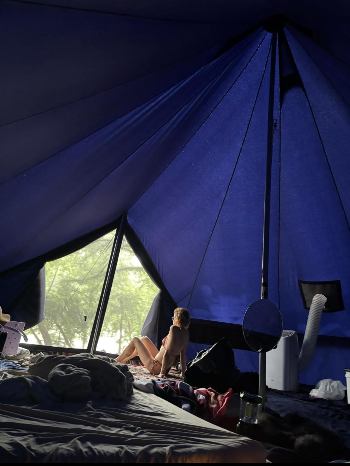 WHITEDUCK Regatta Canvas Bell Tent - w/StoveJack, Waterproof, 4 Season Luxury Camping and Glamping Yurt Tent Outdoor - Customer Photo 2