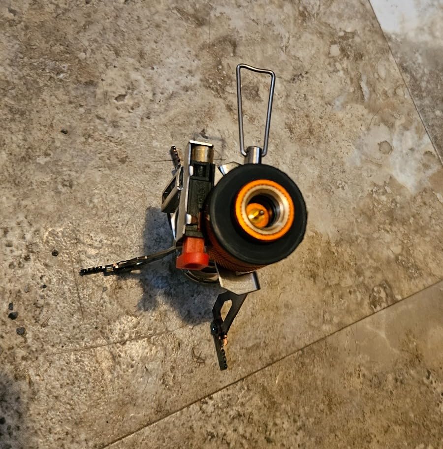 AOTU Portable Camping Stoves Backpacking Stove with Piezo Ignition Stable Support Wind-Resistance Camp Stove for Outdoor Camping Hiking Cooking - Customer Photo 2