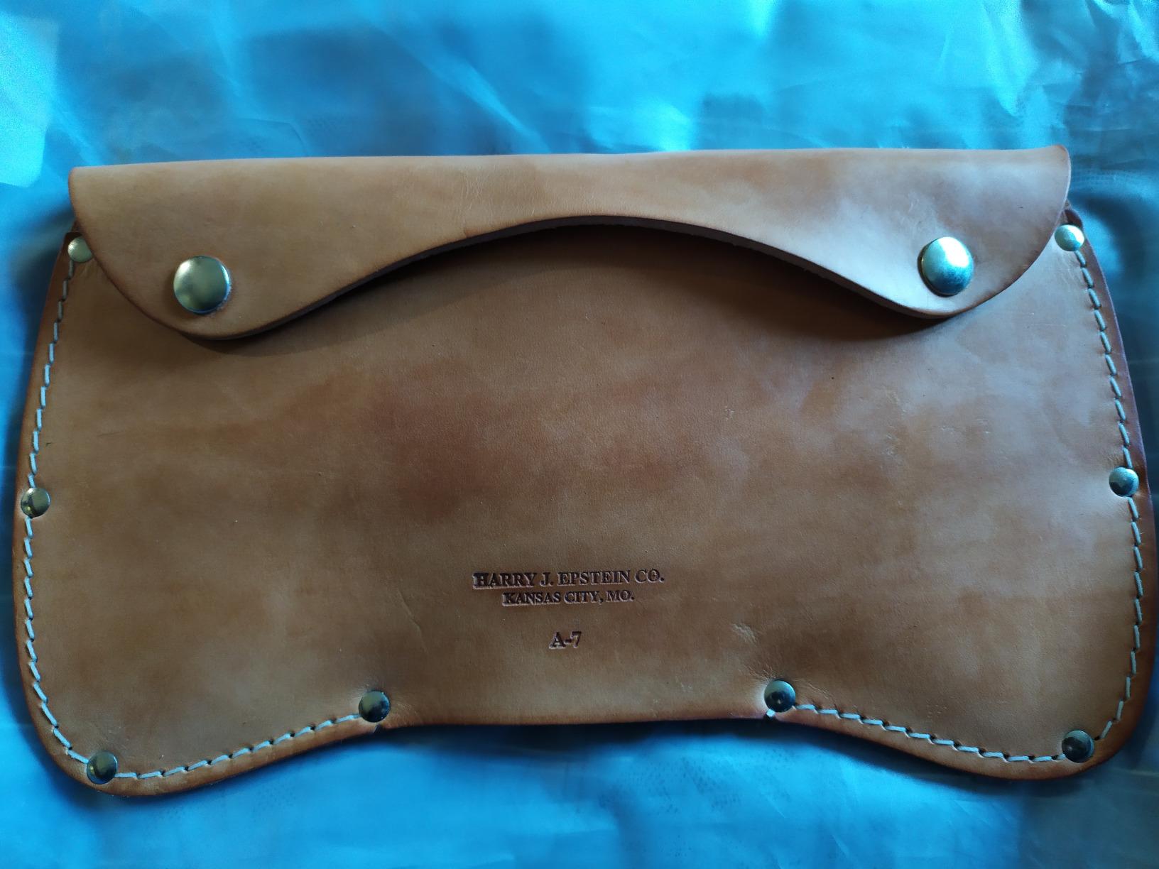 USA Top Grain Leather Double Bit Axe Sheath - Customer Photo 2