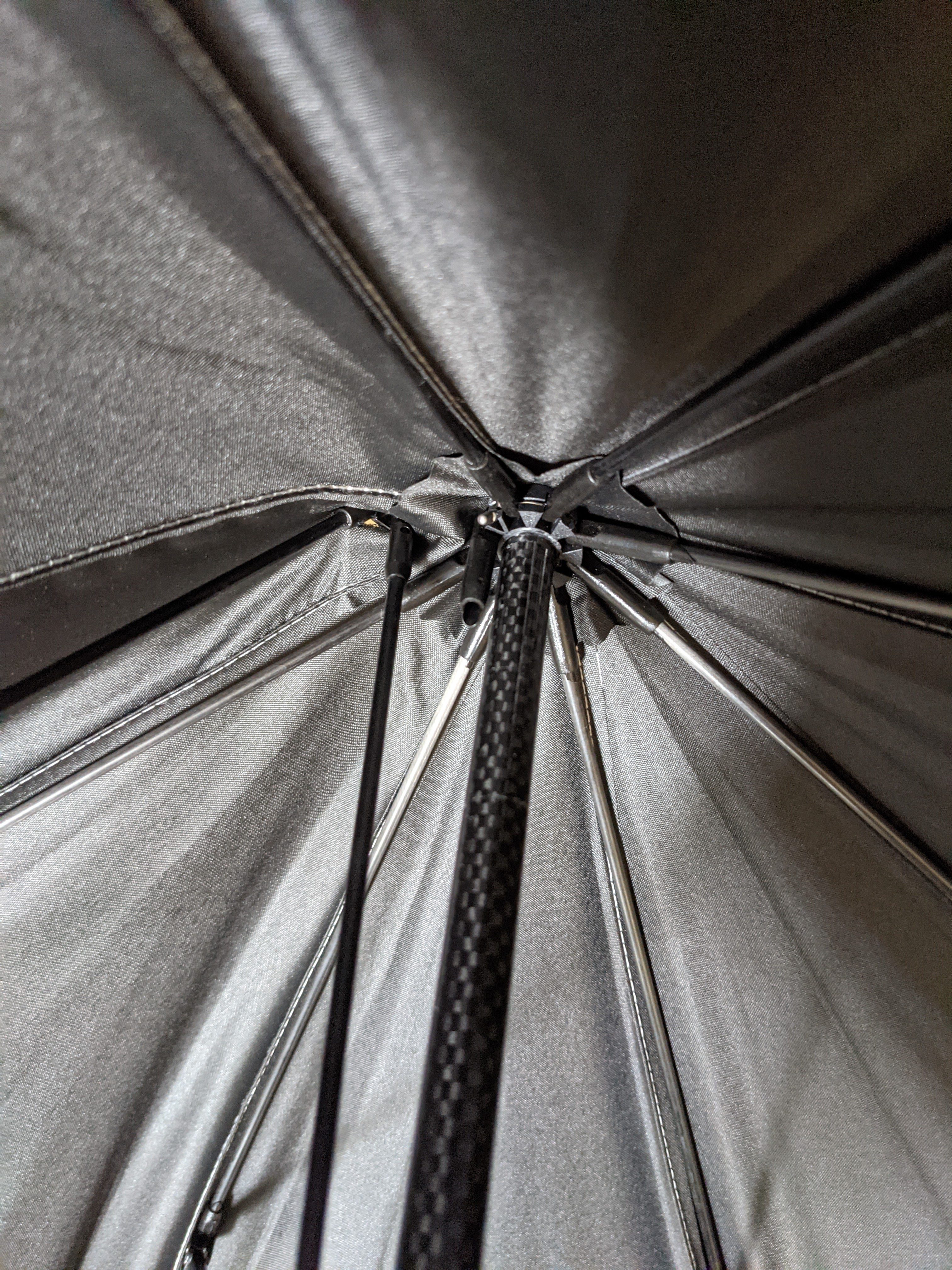 Six Moon Designs Silver Shadow Carbon Ultralight Hiking Umbrella - UPF 50+ Sun Protection & Rain Protection - 6.8 oz Hands-Free Ready Umbrella for Backpack & Thru-Hiking - Silver Reflective - Customer Photo 2