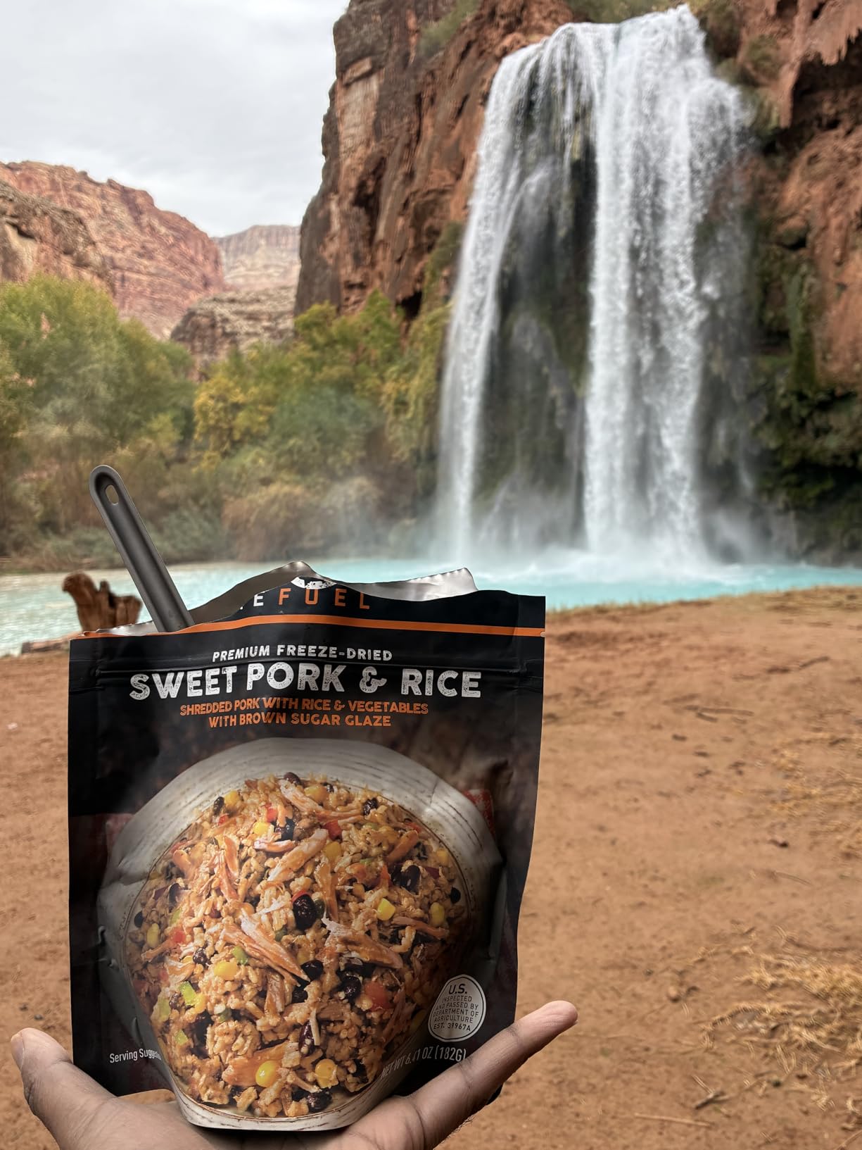 TiTo Titanium Long Handle Spork and Spoon Eco-Friendly Ultralight Portabale Flatware for Outdoor Camping Backpacking Hiking Travel Picnic Tableware with Bag(Spork) - Customer Photo 1