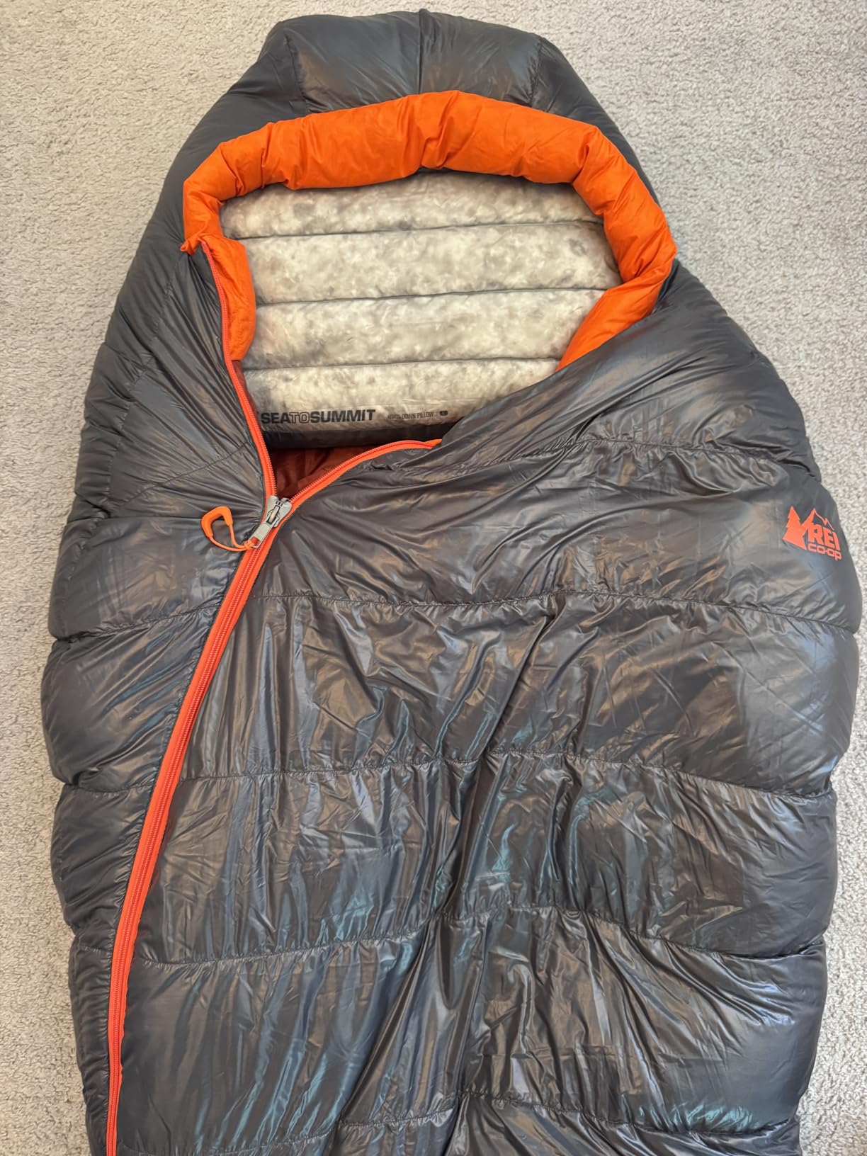 Sea to Summit Aeros Down Inflatable Pillow, Regular, Grey - Customer Photo 3