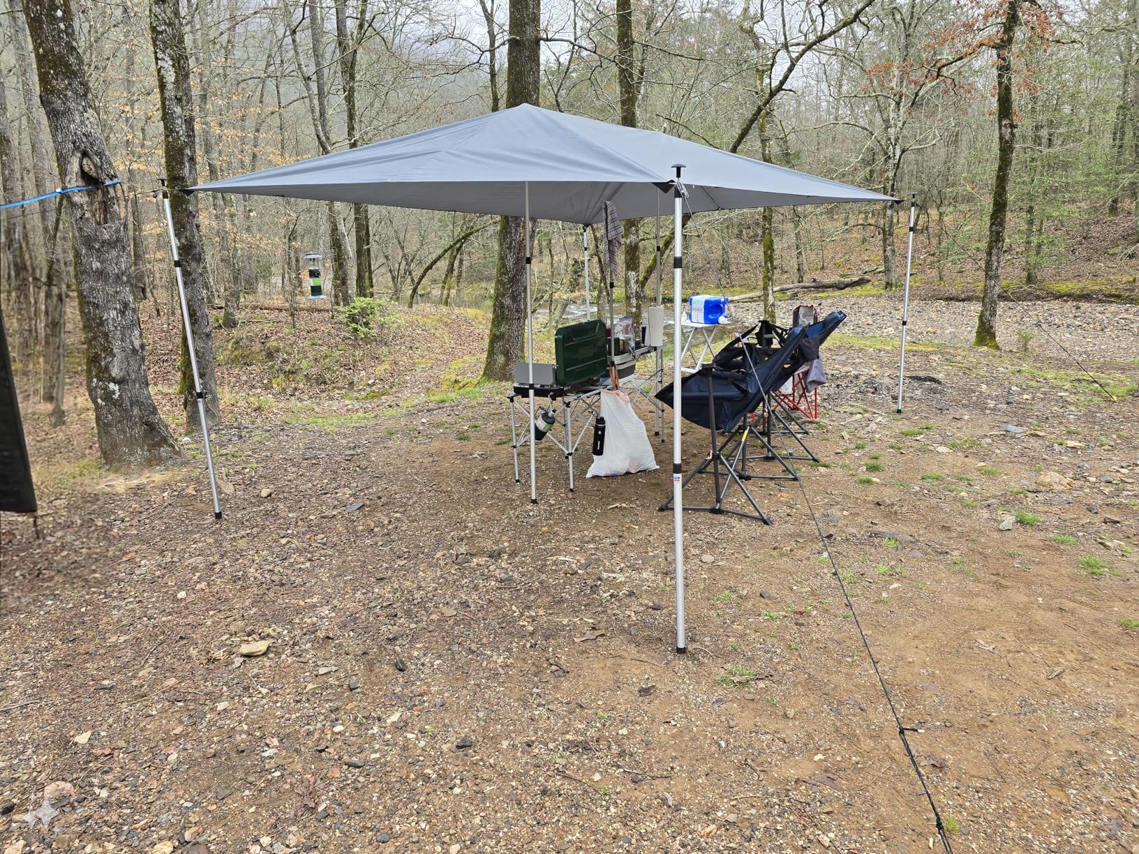 REDCAMP Aluminum Adjustable Camping Tarp Poles, Set of 2, 90