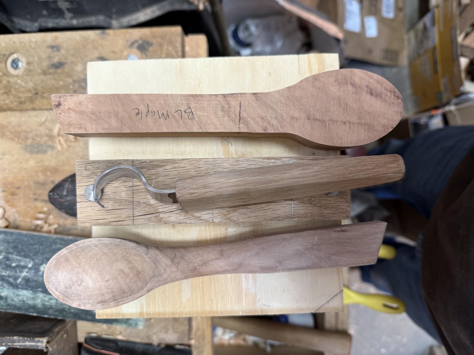 BeaverCraft Wood Carving Knives Kit Spoon Carving Tools S14 - Spoon Hook Knife Wood Carving Chisels Set Bowl Gouge - Whittling Knives Whittling Kit for Beginners - Hobby Knife Set - Customer Photo 1