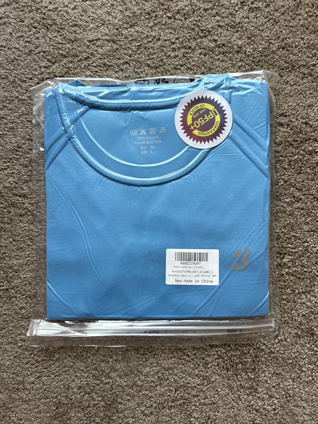 Roadbox Mens UPF 50+ UV Sun Protection Shirts Outdoor Long Sleeve SPF Rash Guard for Fishing Hiking Swimming Running - Customer Photo 3