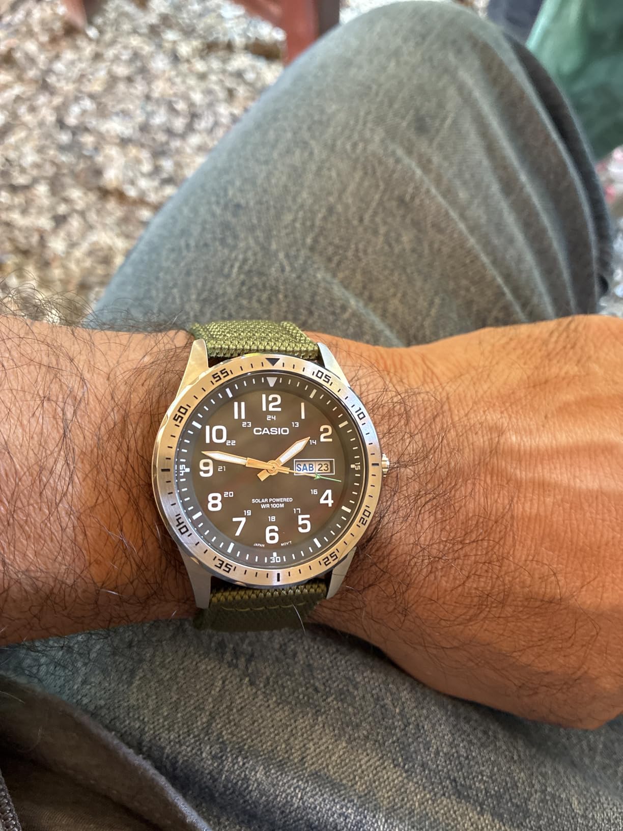 Casio MTPS120L Series Solar Powered Watch, Military Styling, 100M Water Resistant - Customer Photo 2