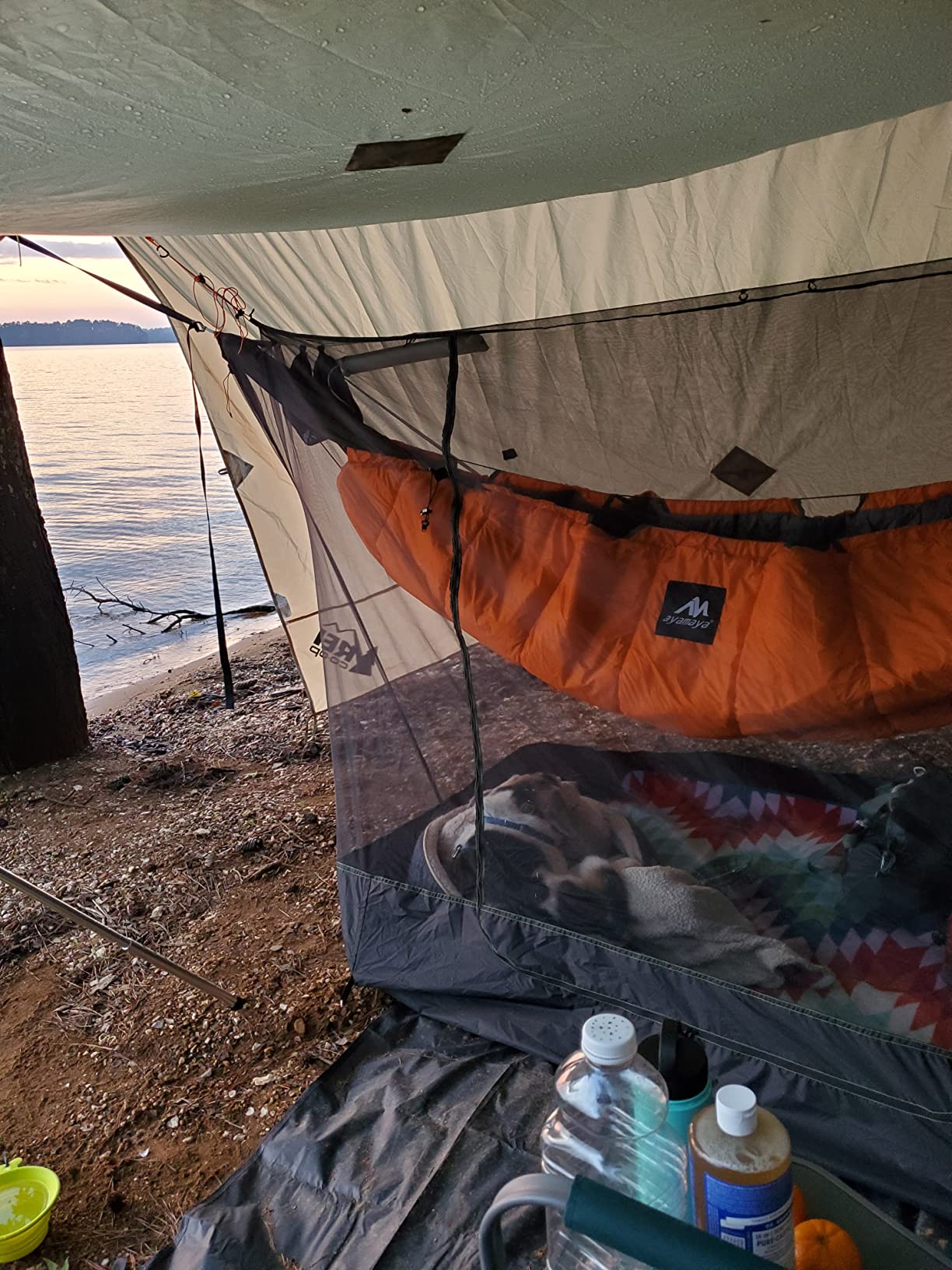 AYAMAYA Single & Double Hammock Underquilt Full Length Big Size Under Quilts for Hammocks, Camping Backpacking Essential, Winter Cold Weather Warm UQ Blanket Bottom Insulation - Customer Photo 2