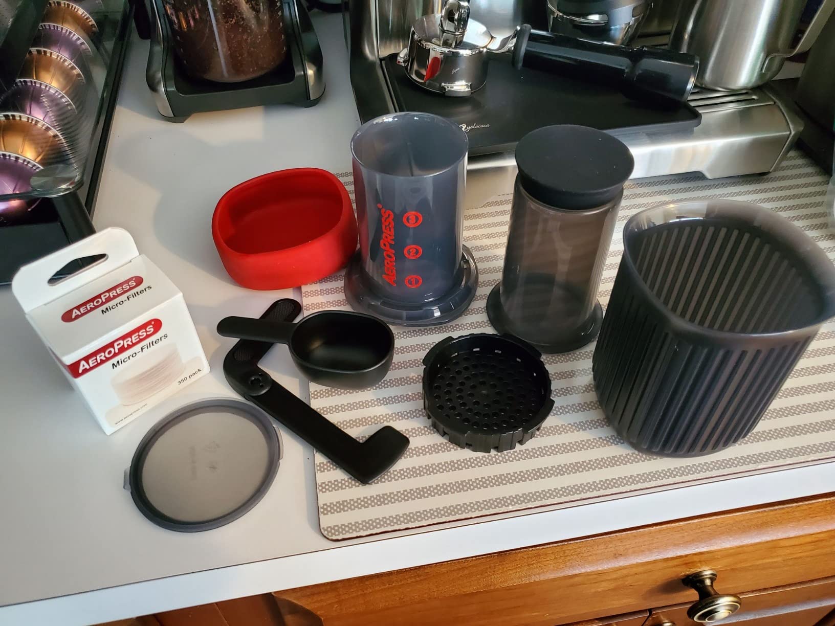 AeroPress Go, Extra Small Portable Coffee Maker Kit, Travel, Hiking & Camping, All-in-One French Press, Pour-Over & Espresso Style Manual Brewer, 2 Min Brew Makes a Less Bitter, More Flavorful Cup - Customer Photo 1
