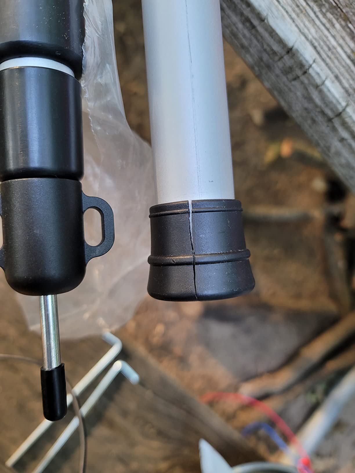 Sunnyglade 2 Pcs Adjustable Tarp Poles, Silver , Telescoping Aluminum Rods Portable Awning Poles for Camping,Backpacking,Hiking(Set of 2) - Customer Photo 3