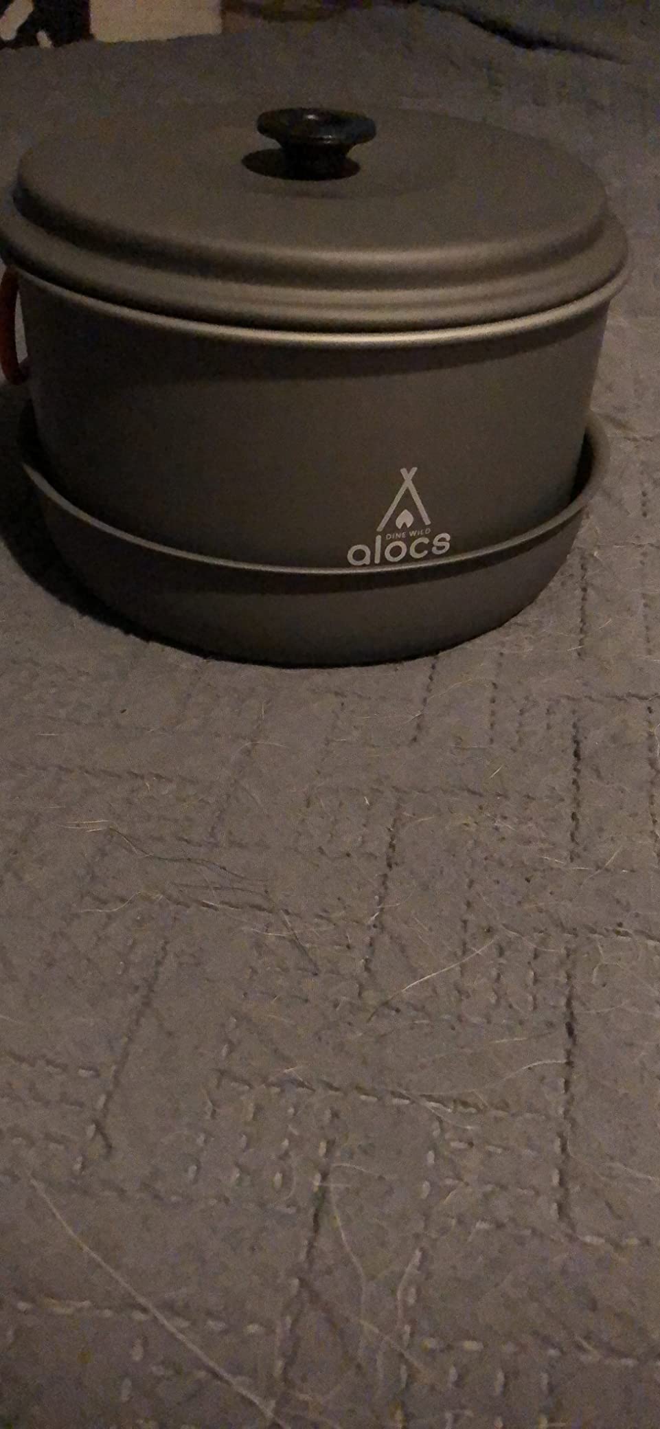 Alocs Camping Cookware, Aluminum Camping Cooking Set Camp Kitchen, Portable Camping Pots and Pans Set Essentials Mess Kit for Backpacking - Customer Photo 3