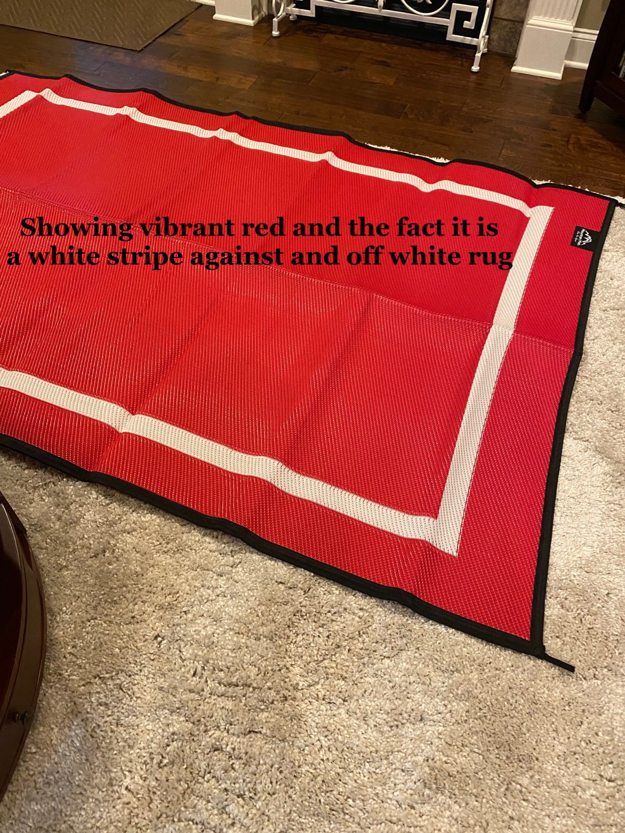 Mountain Mat Premium Outdoor RV Patio mat Sizes 8' x 12', 8' x 16', 8' x 20', Made from 100% Recycled Plastic for Tents, Decks, Campers, and Beach – with Durable Carry Bag (8x12, Grey Diamond) - Customer Photo 1