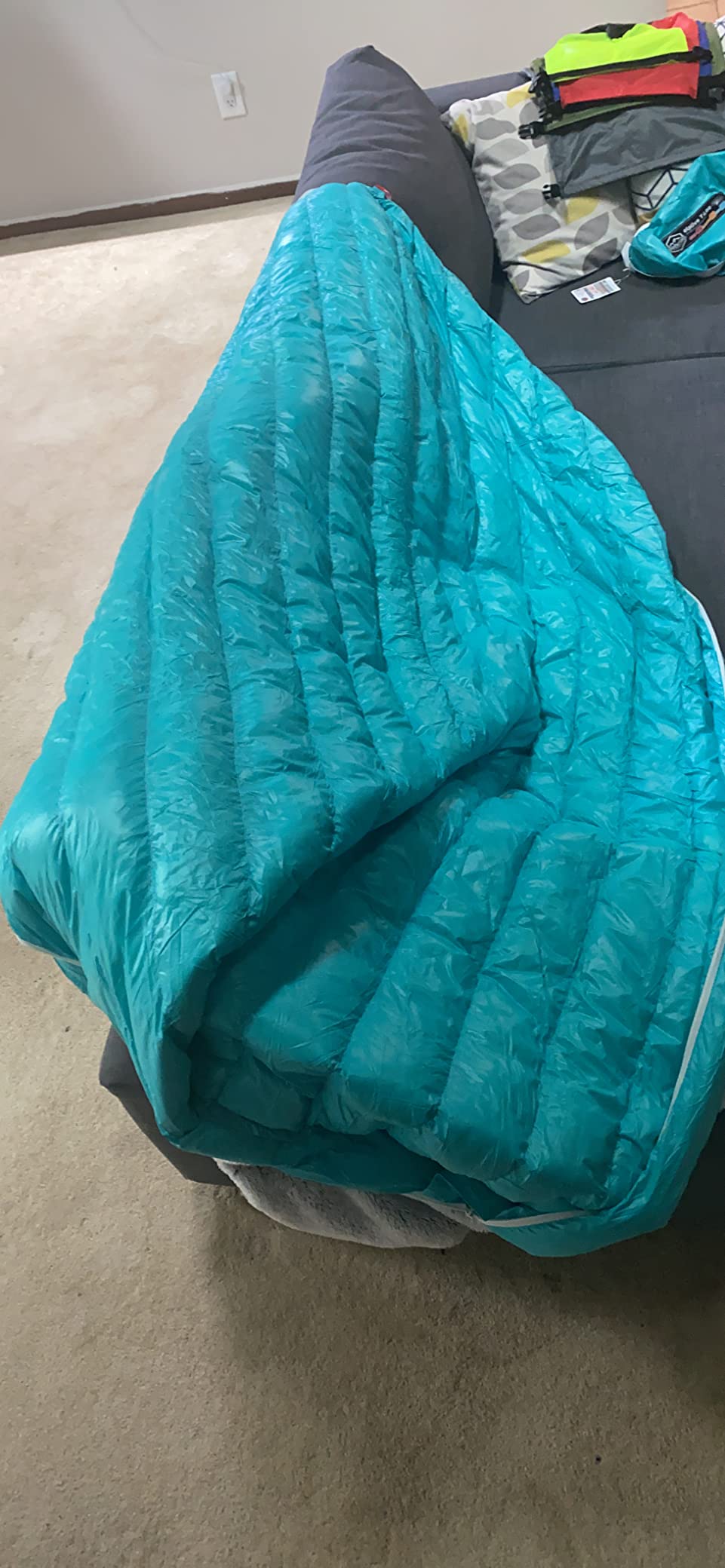 ZOOOBELIVES Ultralight Backpacking 32-50F Down Sleeping Bag - 27oz Ultra Compact 650 Fill Power Envelope Sleeping Bag for Hiking, Camping and Backcountry, Lightweight and Compressible – Alplive T400 - Customer Photo 3