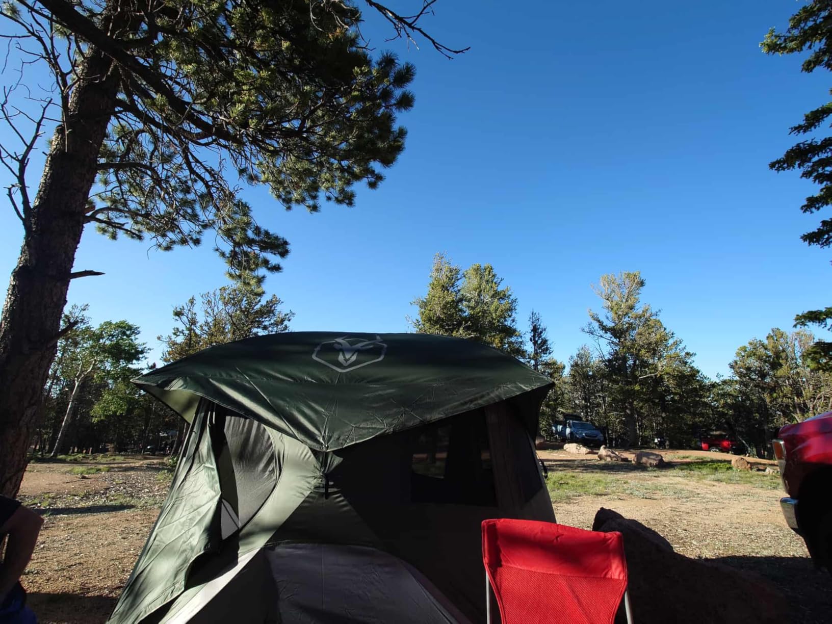 Gazelle Tents T4 Hub Tent, Easy 90 Second Set-Up, Waterproof, UV Resistant, Removable Floor, Ample Storage Options, 4-Person, Alpine Green - Customer Photo 1