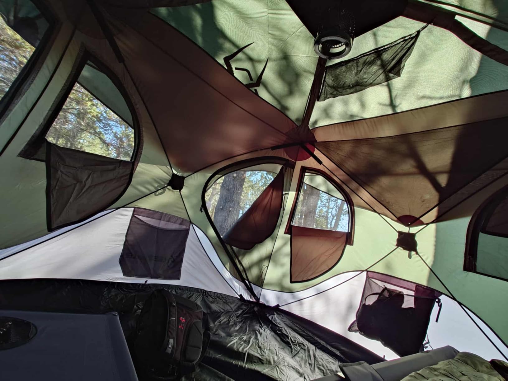 Gazelle Tents T4 Hub Tent, Easy 90 Second Set-Up, Waterproof, UV Resistant, Removable Floor, Ample Storage Options, 4-Person, Alpine Green - Customer Photo 2