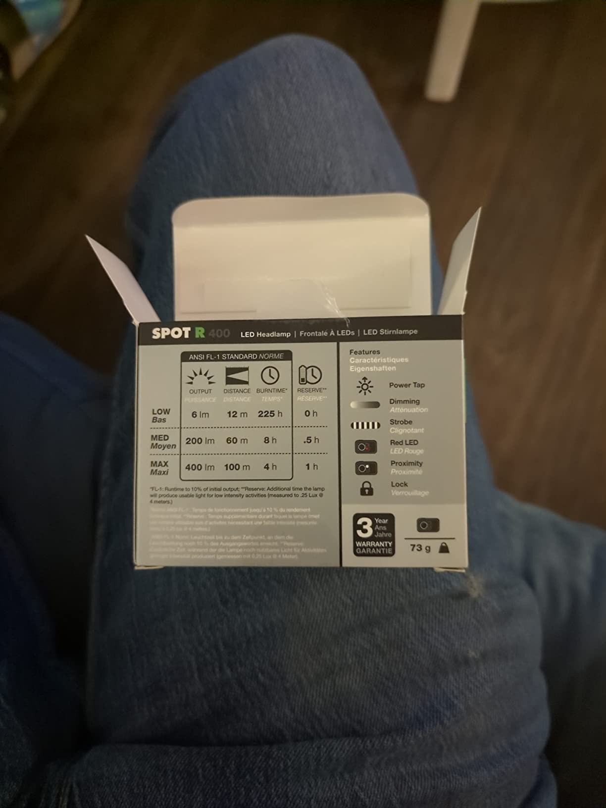 BLACK DIAMOND Spot 350 Headlamp | 350 Lumens Brightness, Dimmable | Waterproof & Durable | 3X AAA Battery Operated (Included) | Graphite - Customer Photo 4