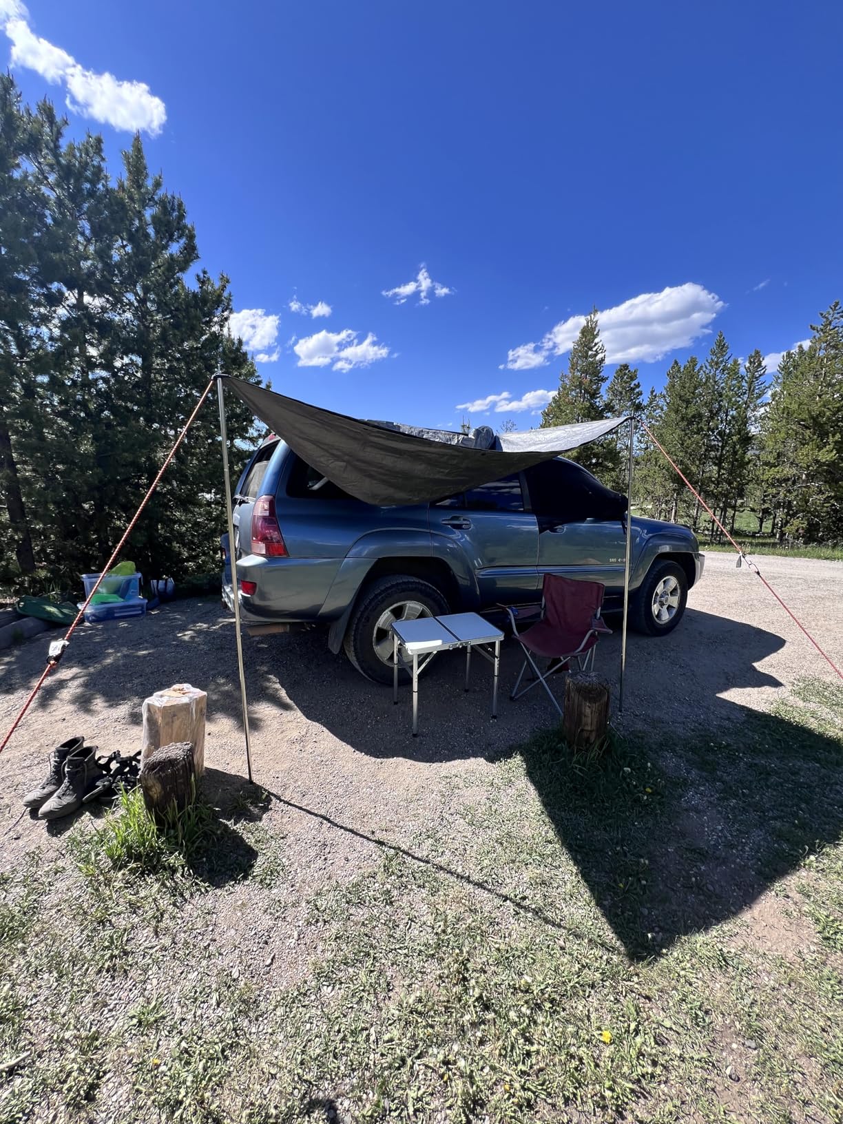 SAN LIKE Tent Pole Telescopic Adjustable tarp Poles for Camping Canopy Awning Shelter Backpacking Hiking -(Adjustable Length - Steel) - Customer Photo 2