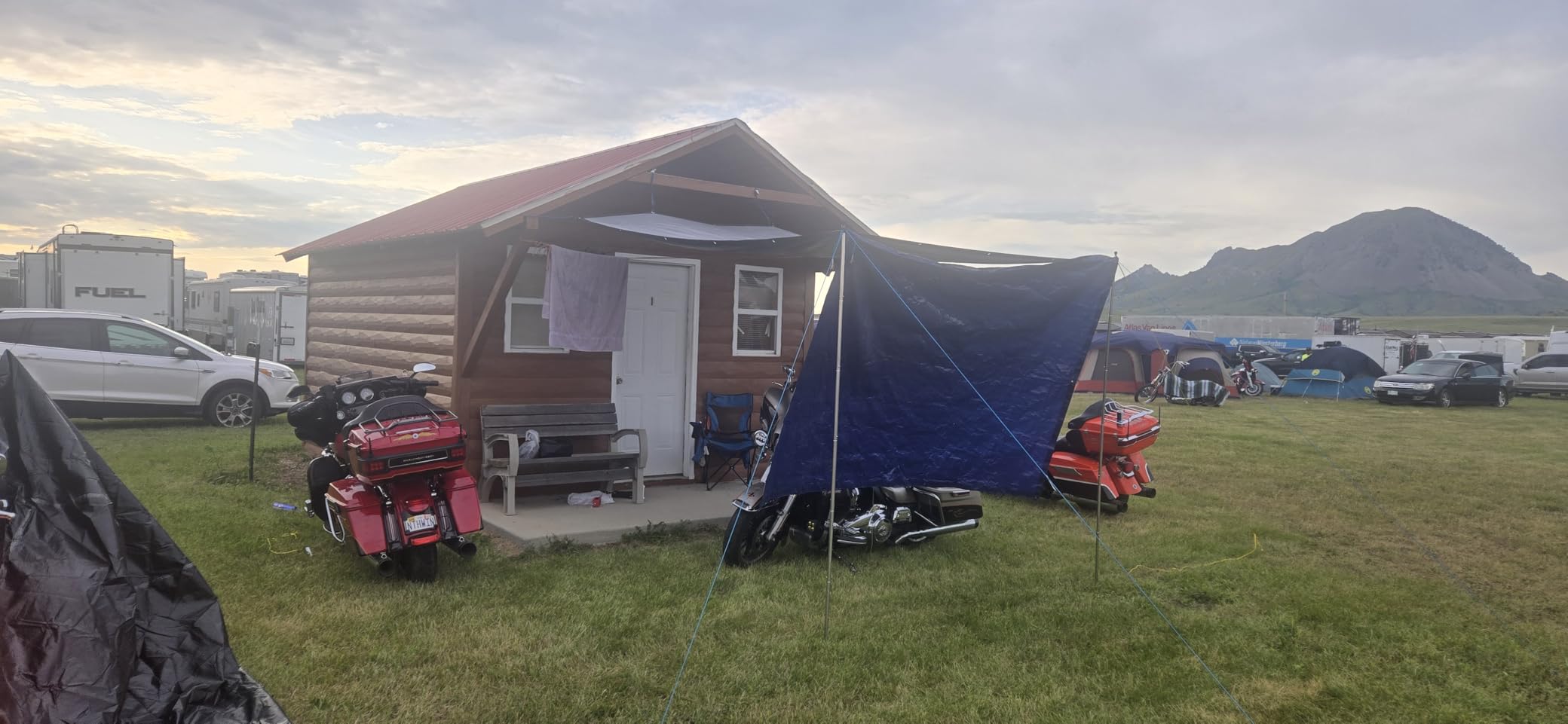 Tarp Poles Adjustable Heavy Duty 90 in Camping Tent Poles for Tarp Portable Telescoping Tent Poles for Awnings Canopy Rain Fly Shelter Set of 2 - Customer Photo 1