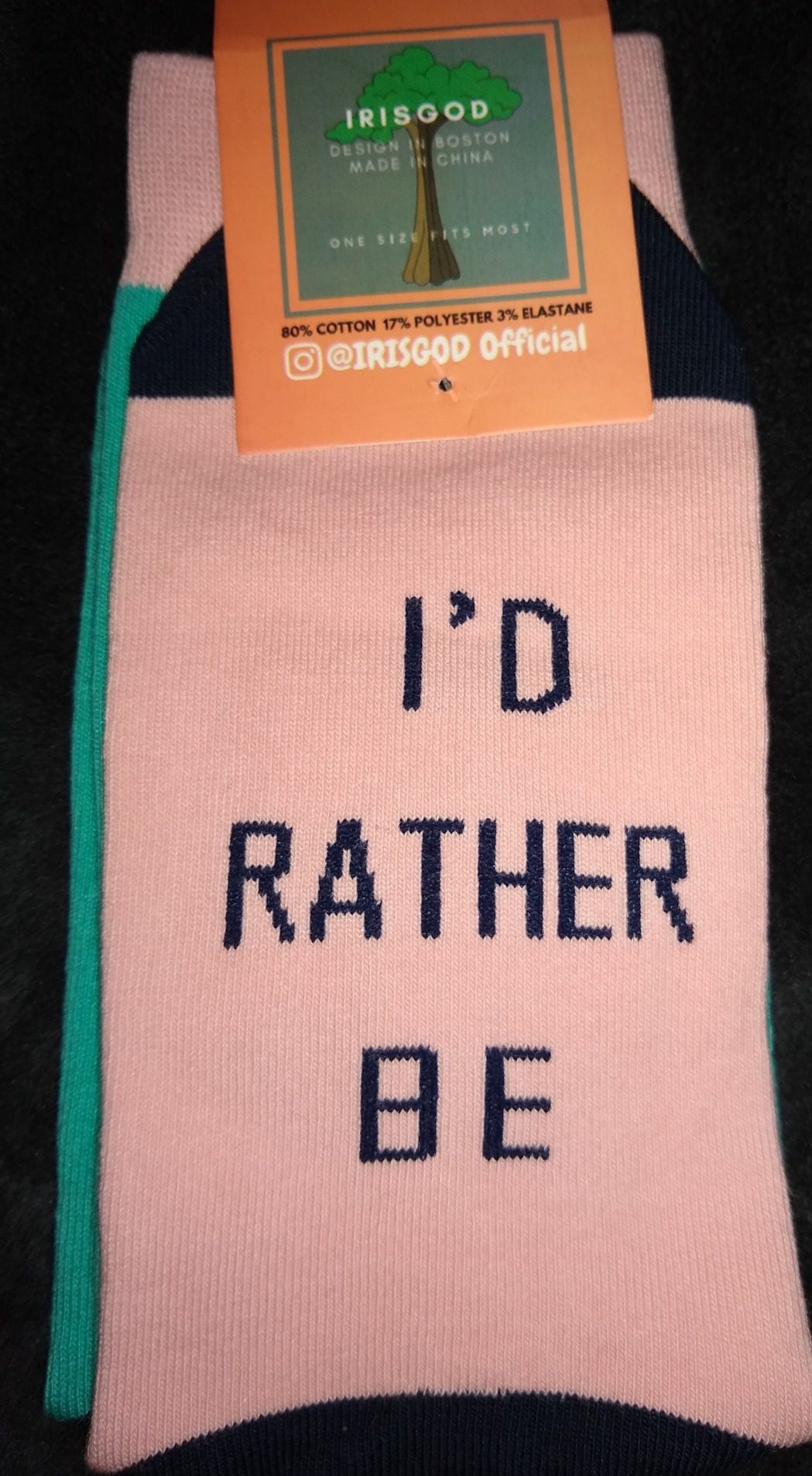 IRISGOD I'd Rather Be Funny Dress Socks for Men and Women Humor Joke Gifts - Customer Photo 1