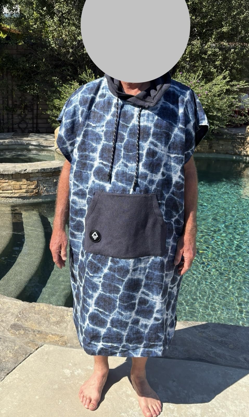 Nomadix Changing Poncho - Quick Dry & Absorbent Hooded Surf & Swim Poncho - Sewn Sides for Private Changing - Front Pocket Storage - Made from Post-Consumer Recycled Materials - Customer Photo 1